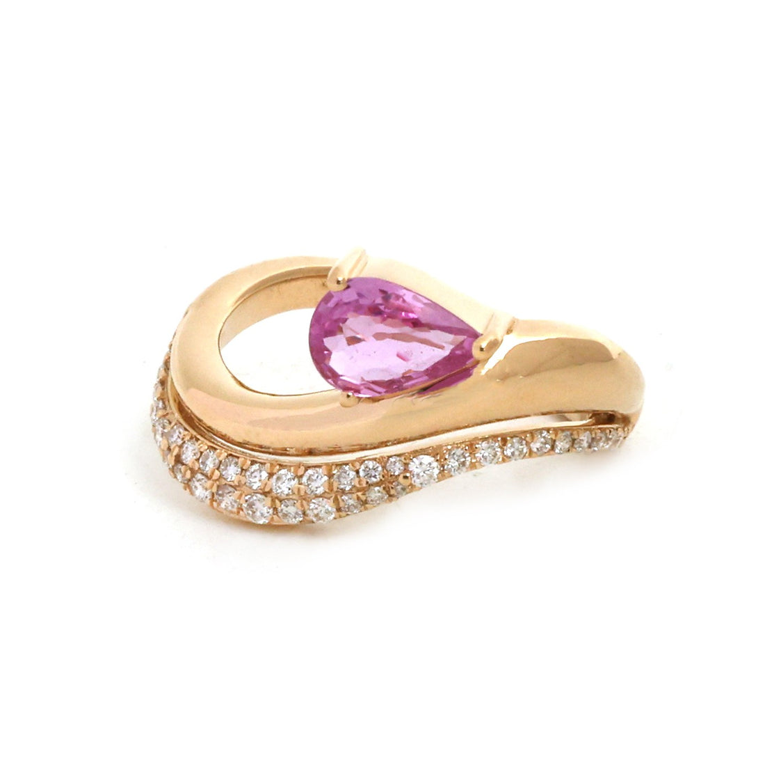 JPRG-5570/13216 Pink Sapphire Diamond Ring | 18K