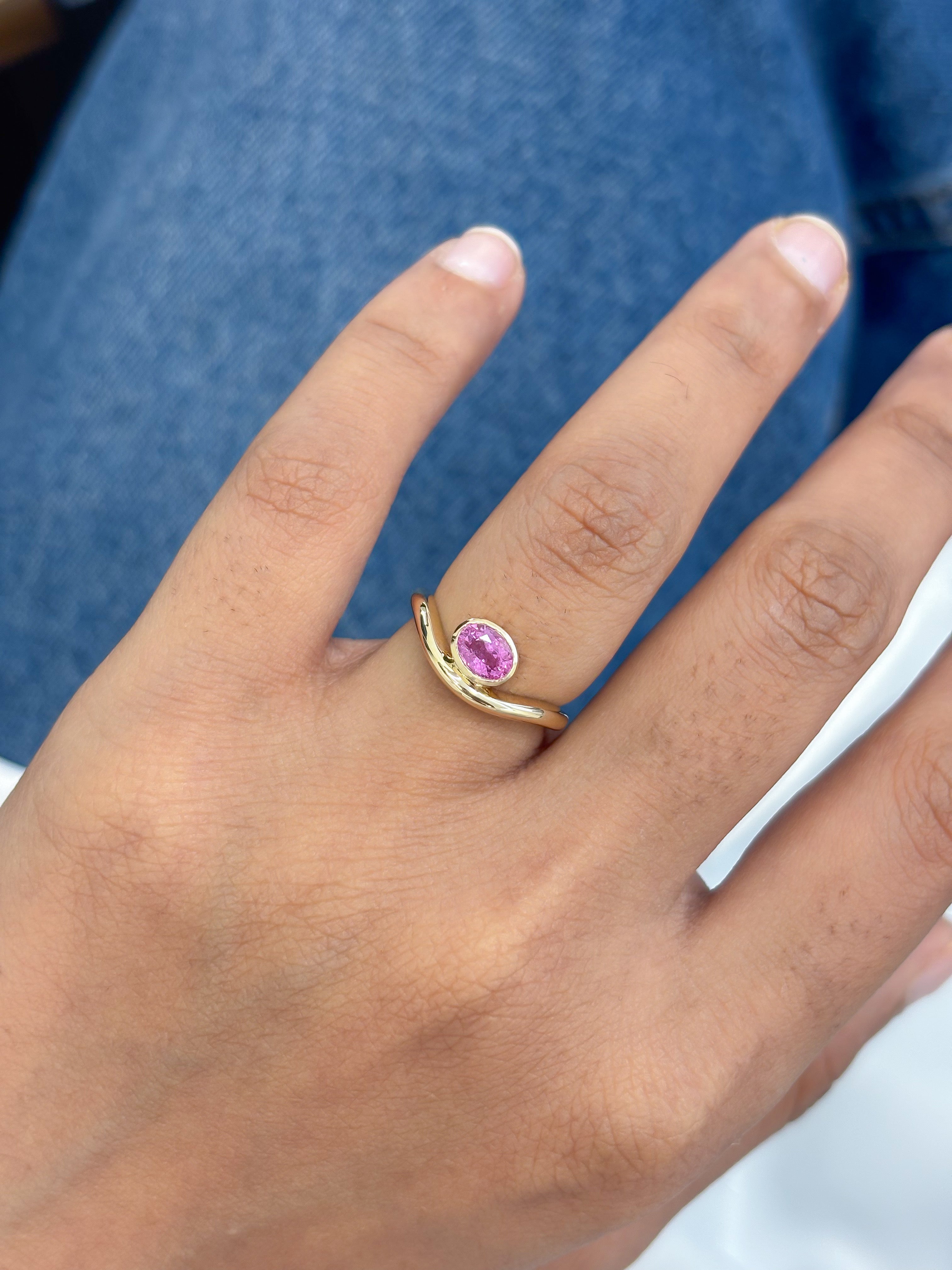 JPRG-5575/13221 Pink Sapphire Ring | 14K
