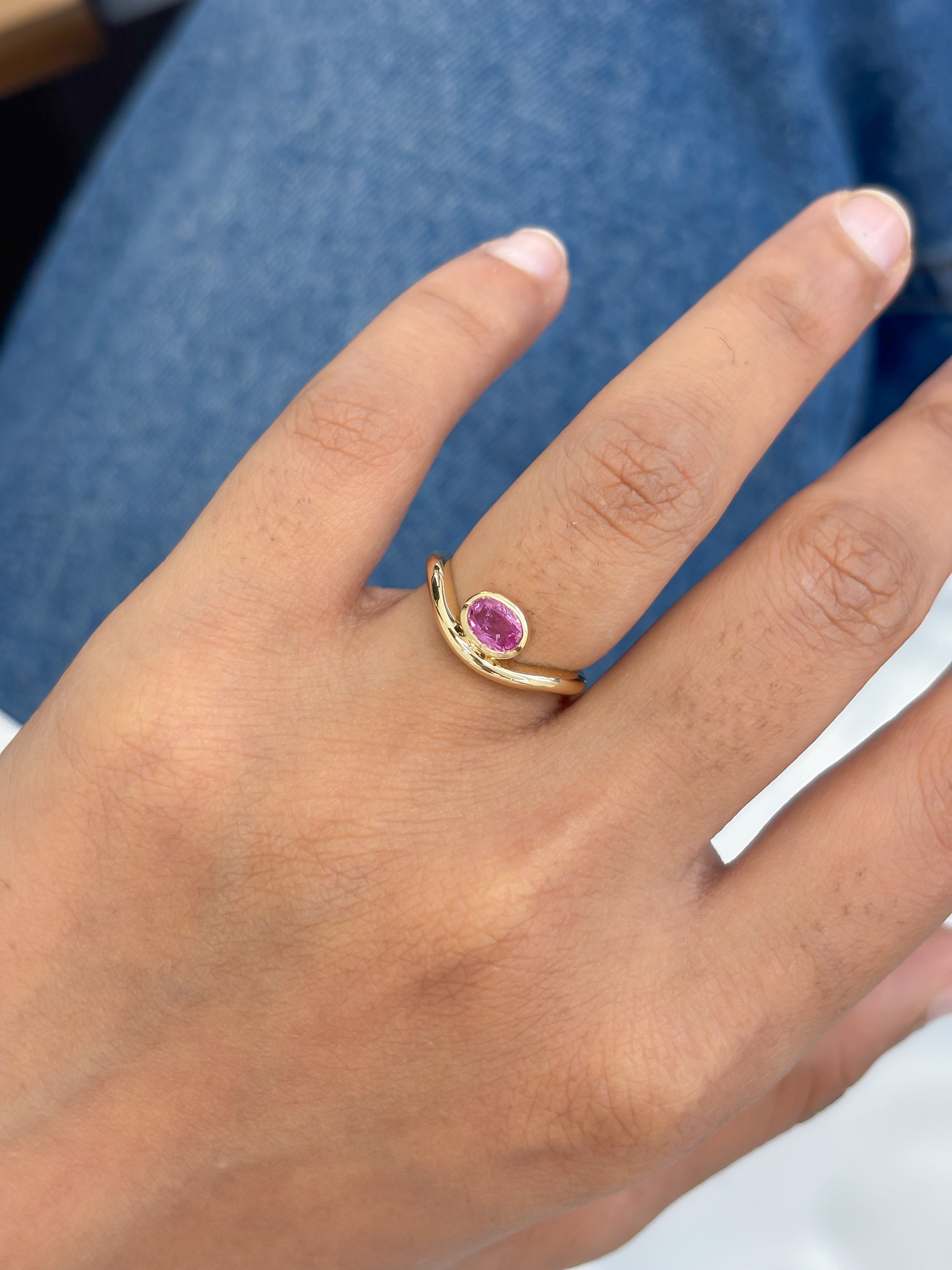 JPRG-5576/13222 Pink Sapphire Ring | 14K
