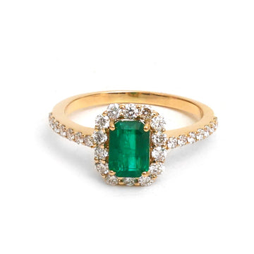 JPRG-5587/13248 Diamond Emerald Ring | 18K