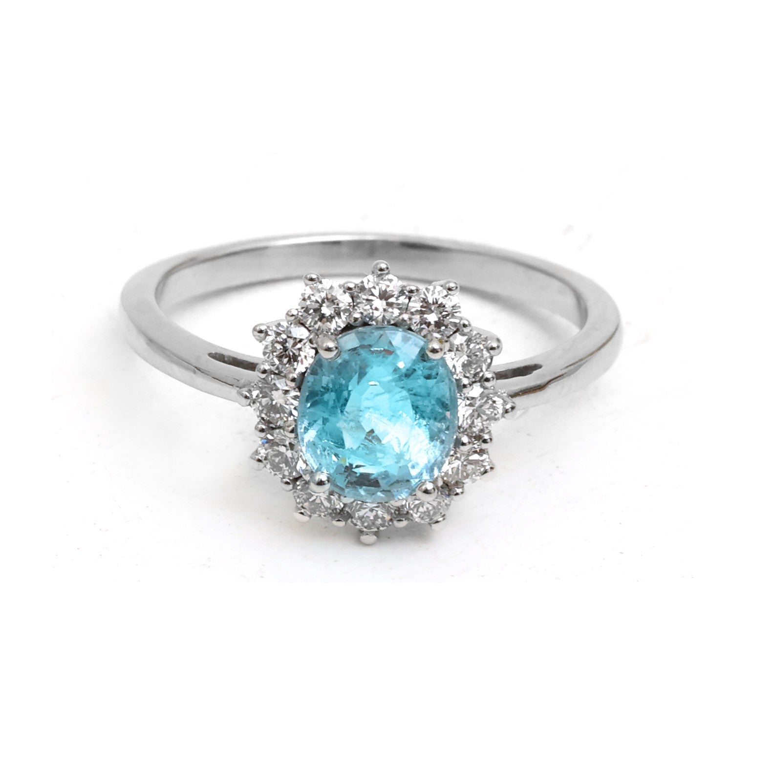 JPRG-5596/13278 Diamond Aquamarine Ring | 14K