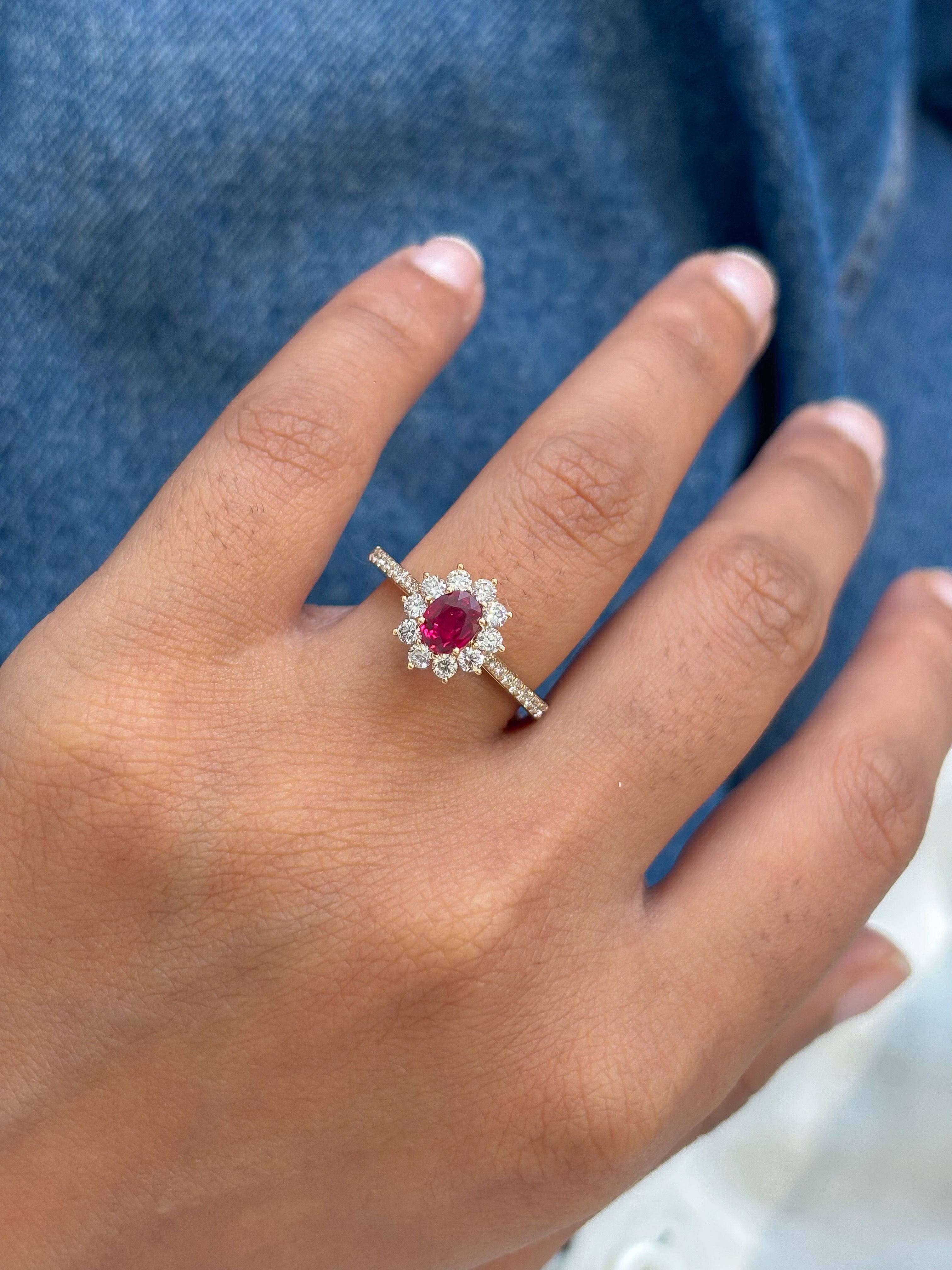 JPRG-5602/13296 Ruby Diamond Ring | 18K