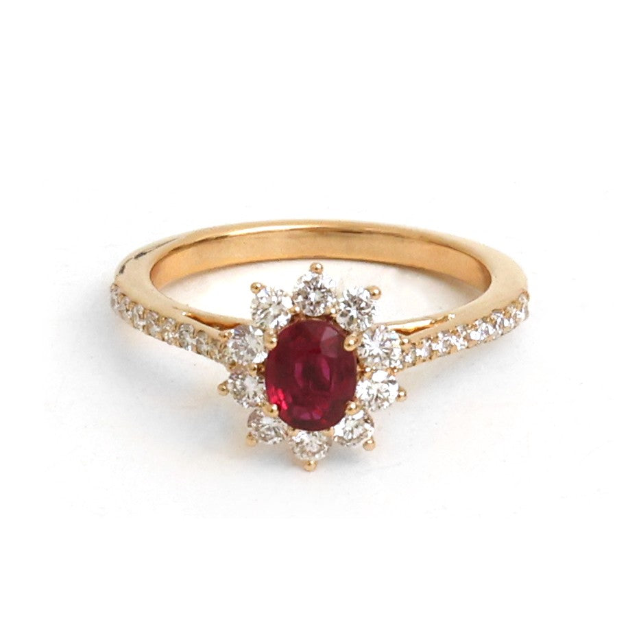 JPRG-5602/13296 Ruby Diamond Ring | 18K