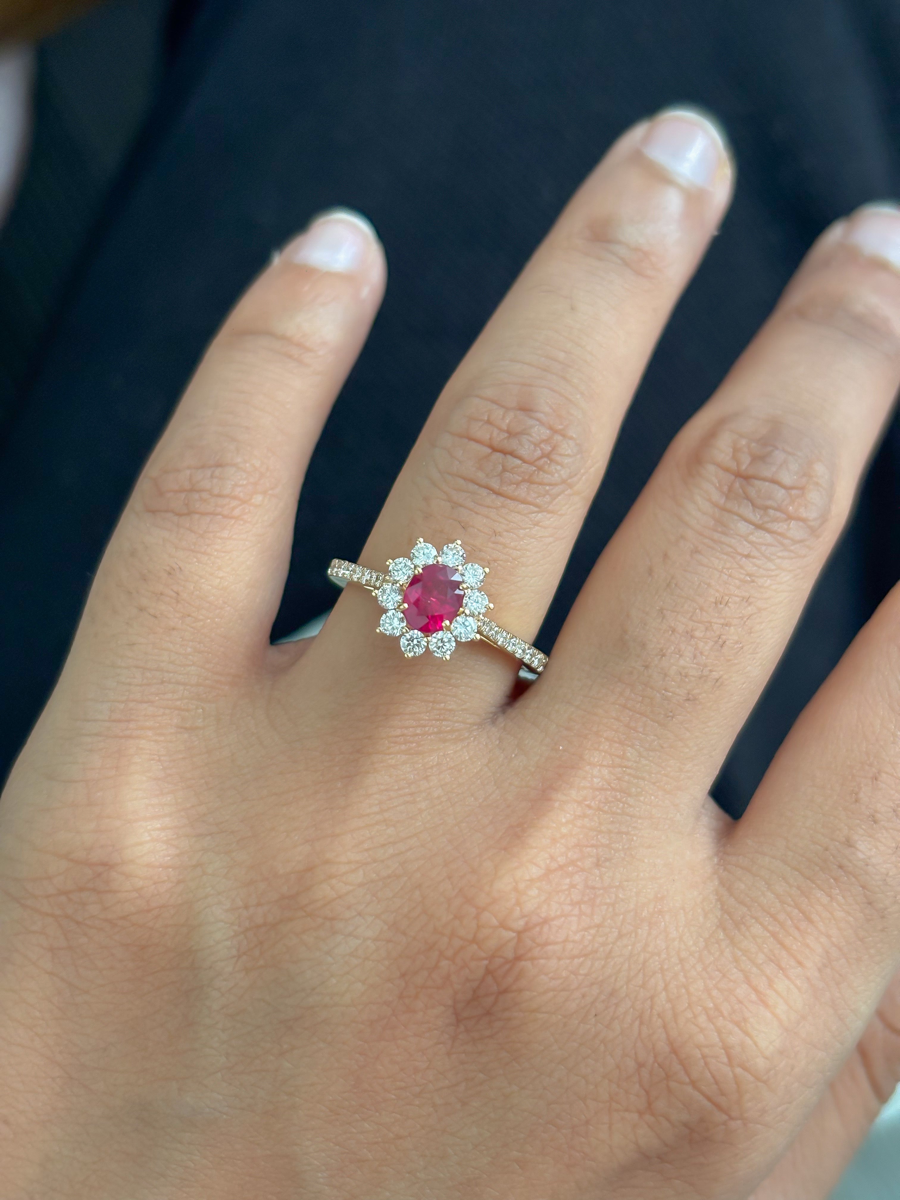 JPRG-5619/13318 Ruby Diamond Ring | 18K