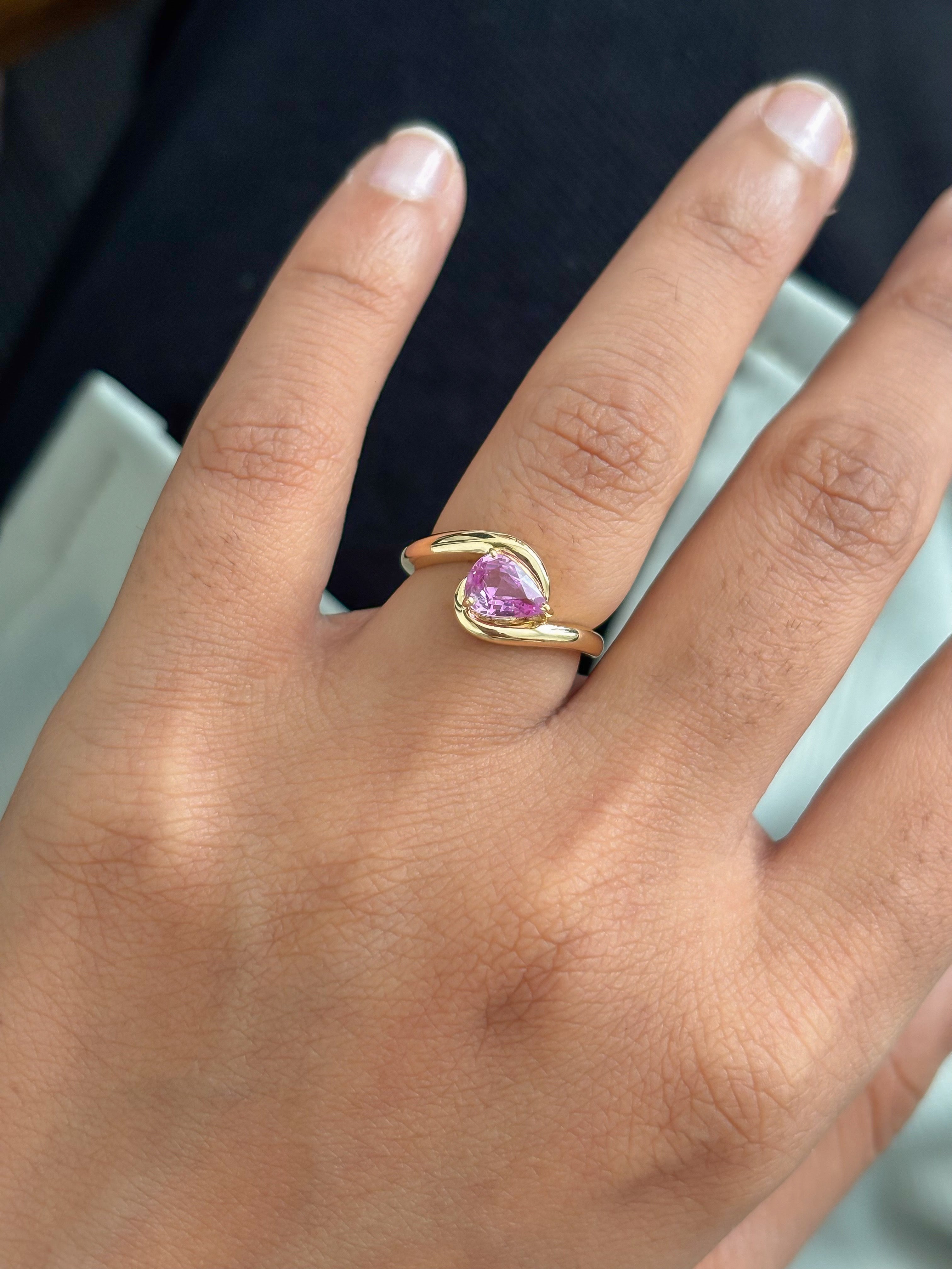 JPRG-5623/13322 Pink Sapphire Ring | 18K
