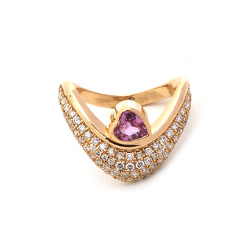 JPRG-5629/13328 Pink Sapphire Diamond Ring | 18K