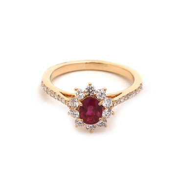 JPRG-5631/13330 Ruby Diamond Ring | 18K