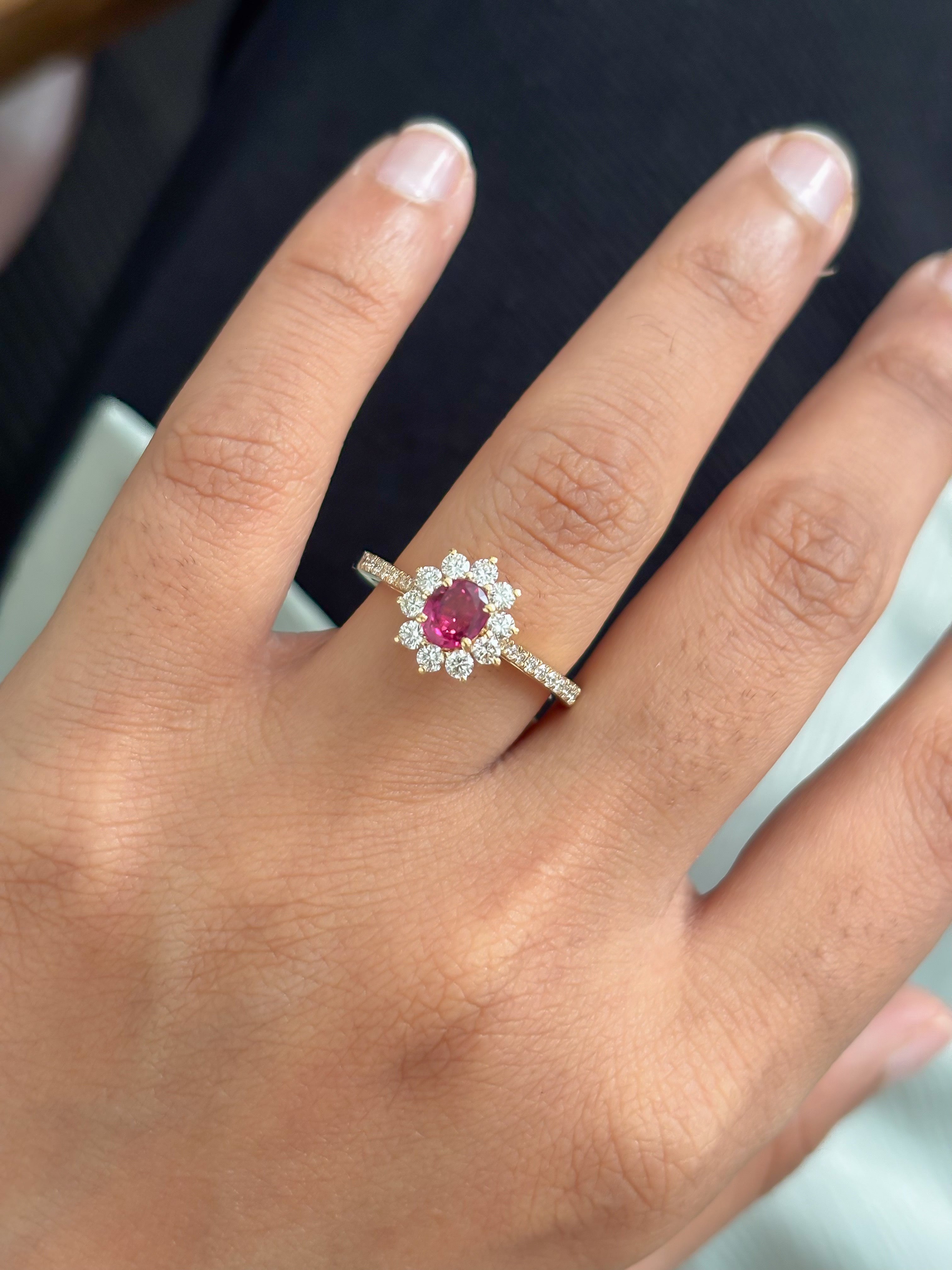 JPRG-5633/13332 Ruby Diamond Ring | 18K