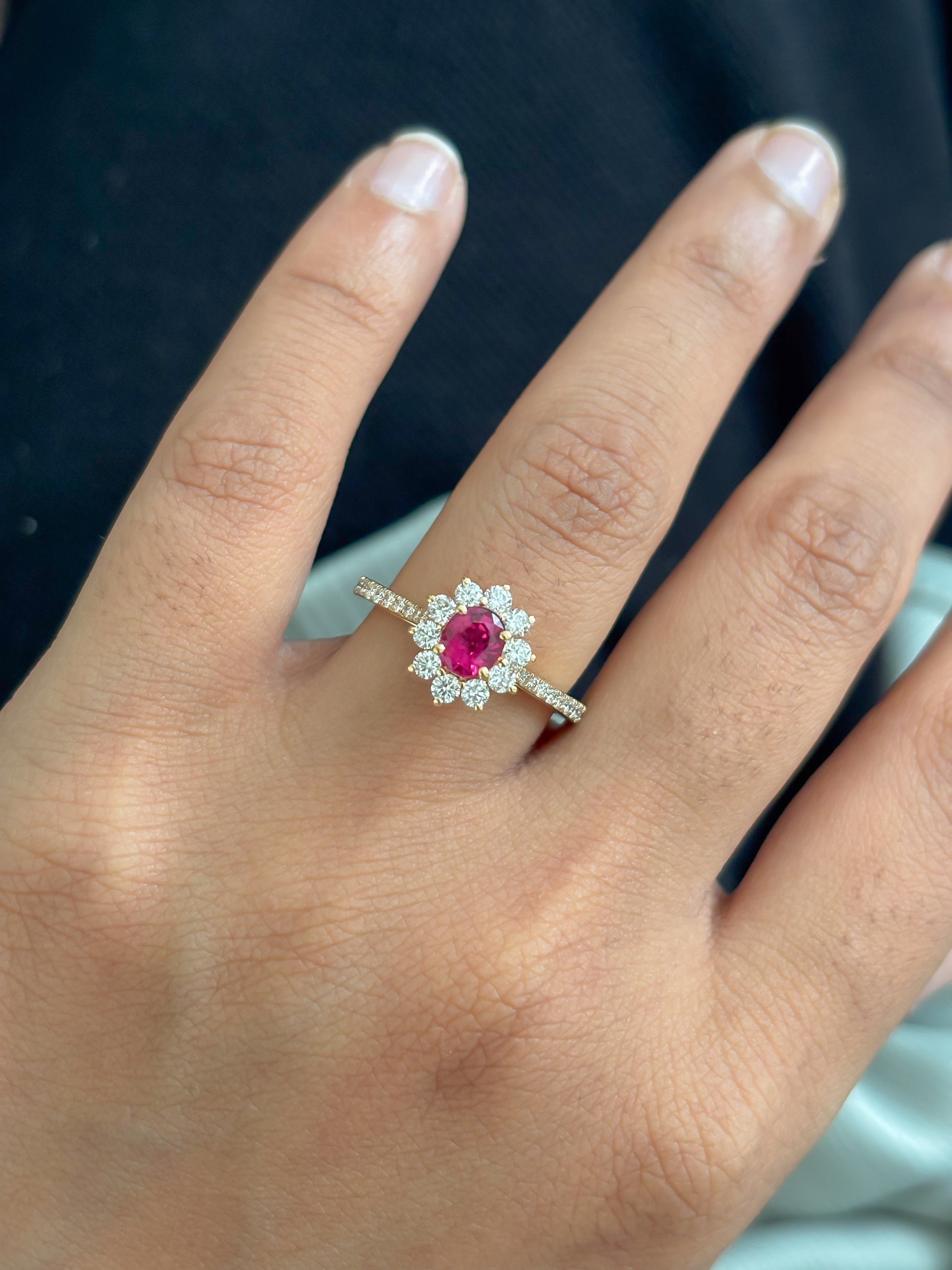 JPRG-5634/13333 Ruby Diamond Ring | 18K