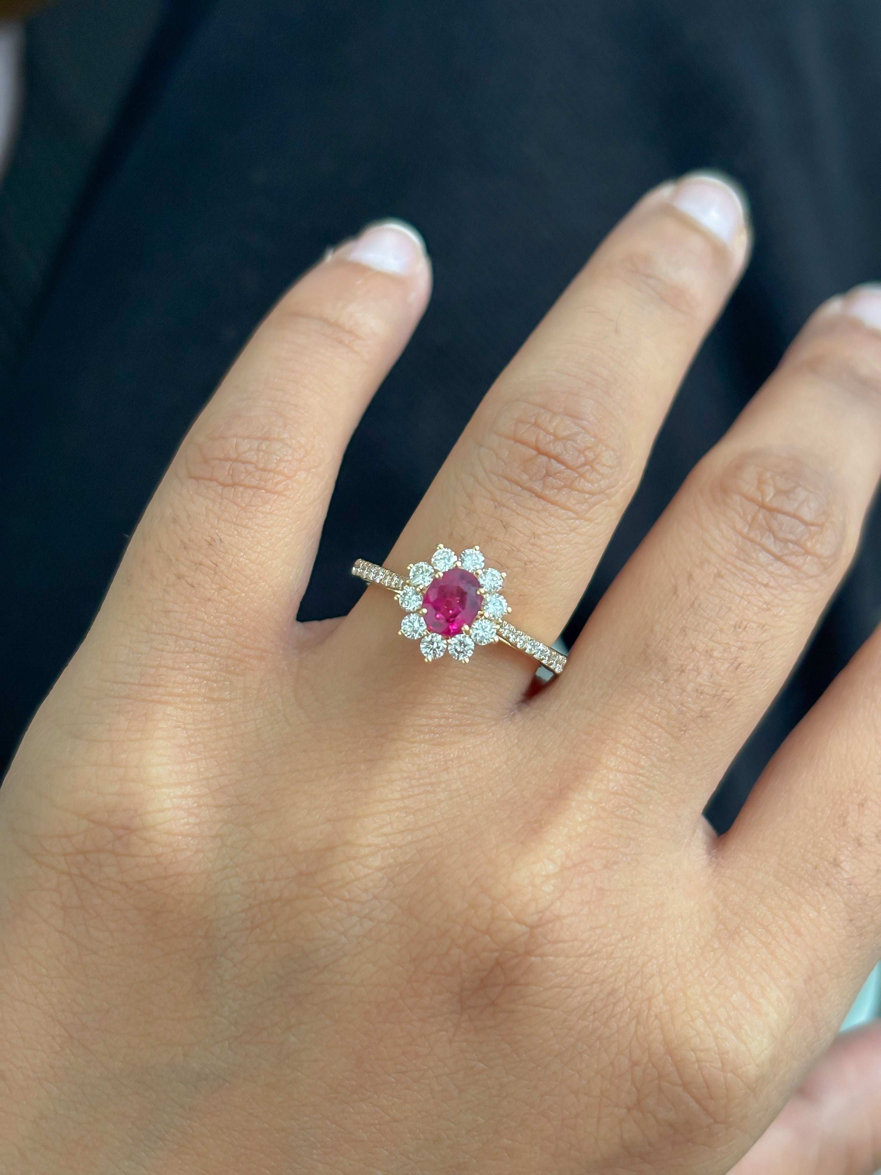 JPRG-5635/13334 Ruby Diamond Ring | 18K