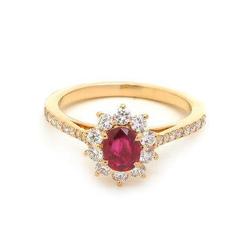 JPRG-5637/13336 Ruby Diamond Ring | 18K