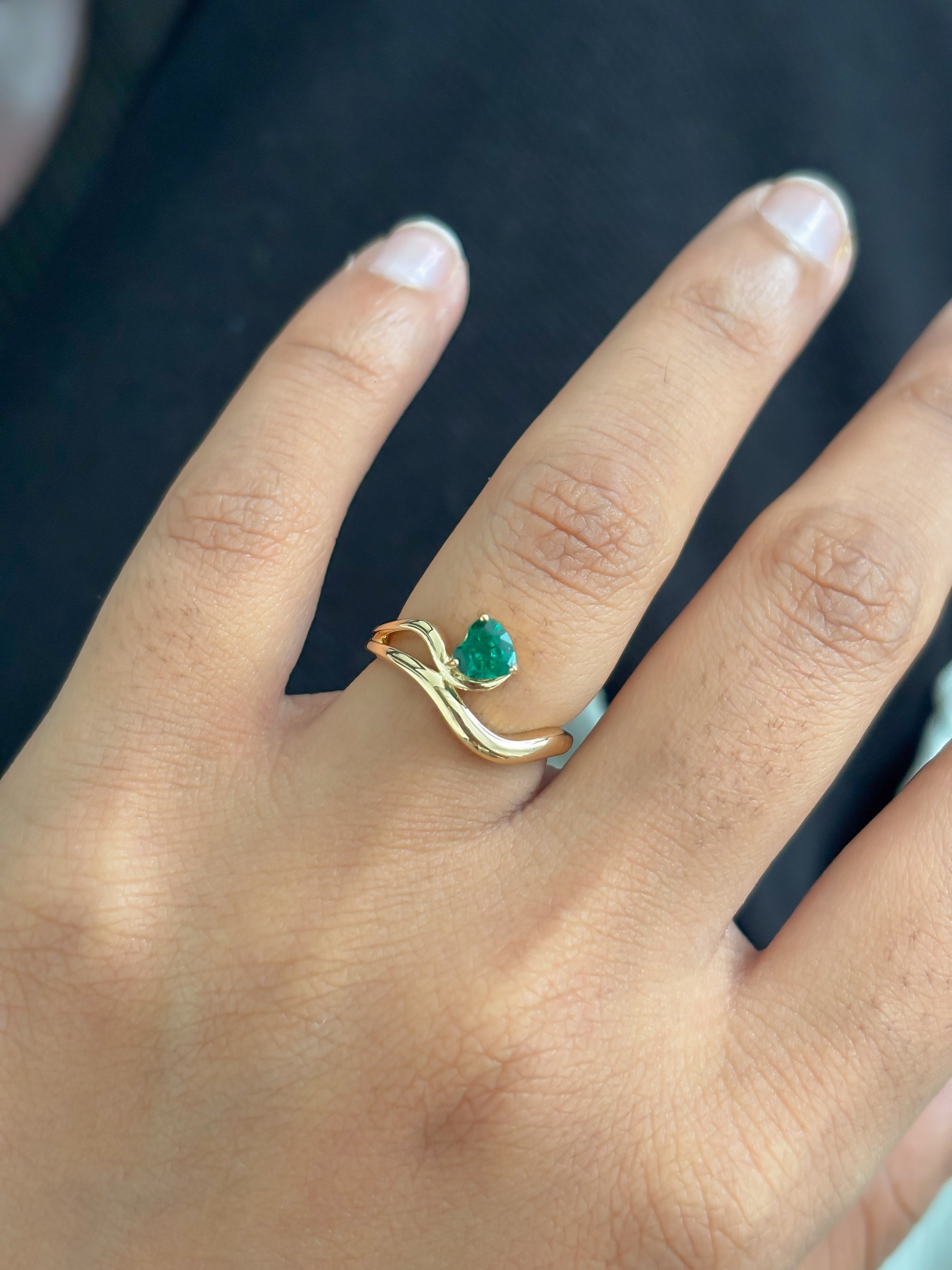 JPRG-5641/13340 Emerald Ring | 18K