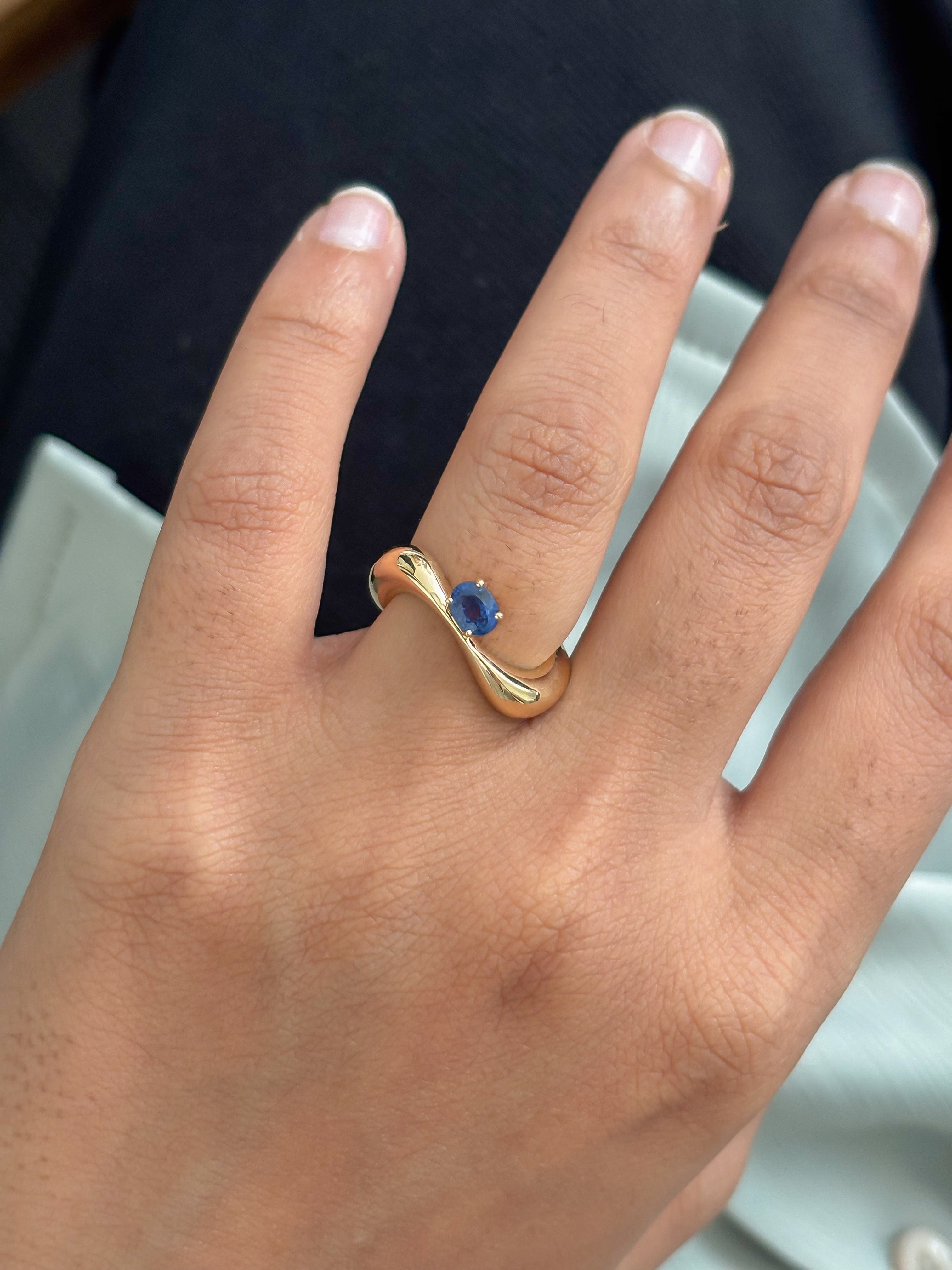 JPRG-5642/13341 Blue Sapphire Ring | 18K