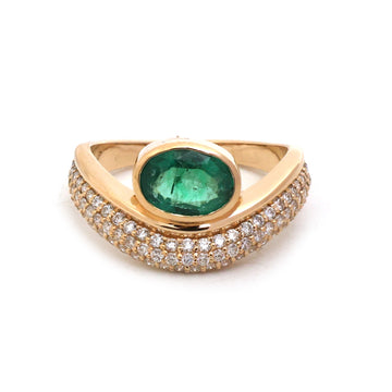 JPRG-5643/13342 Emerald Diamond Ring | 18K