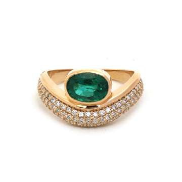 JPRG-5644/13343 Emerald Diamond Ring | 18K
