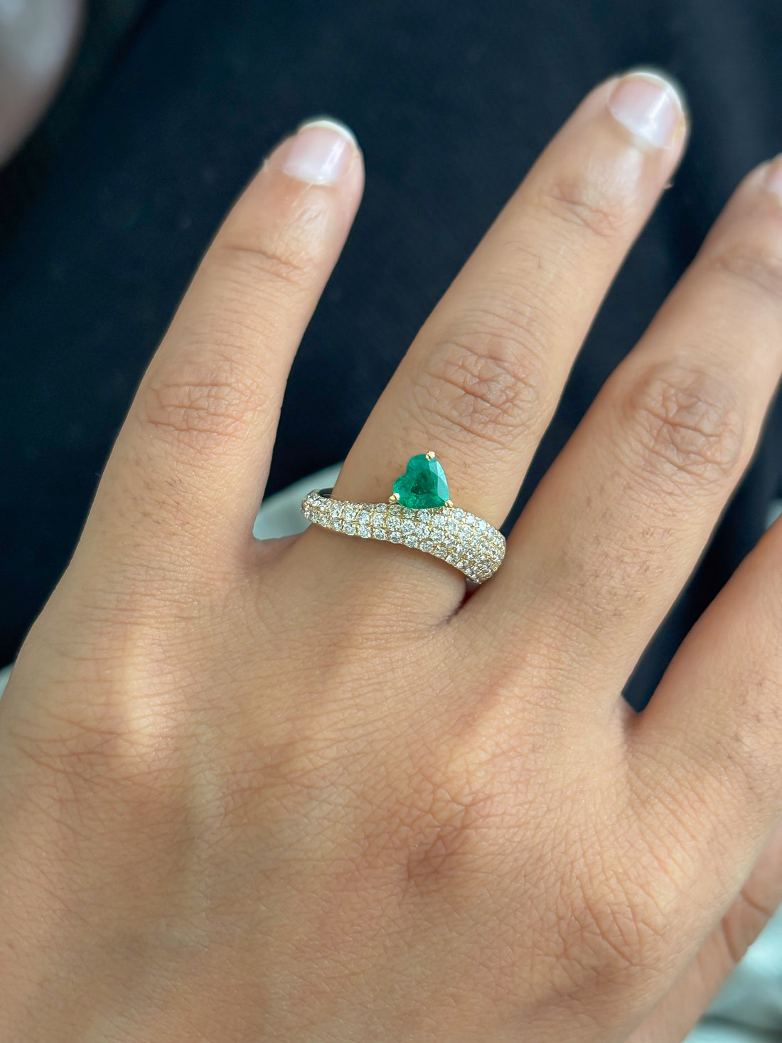 JPRG-5646/13345 Emerald Diamond Ring | 18K