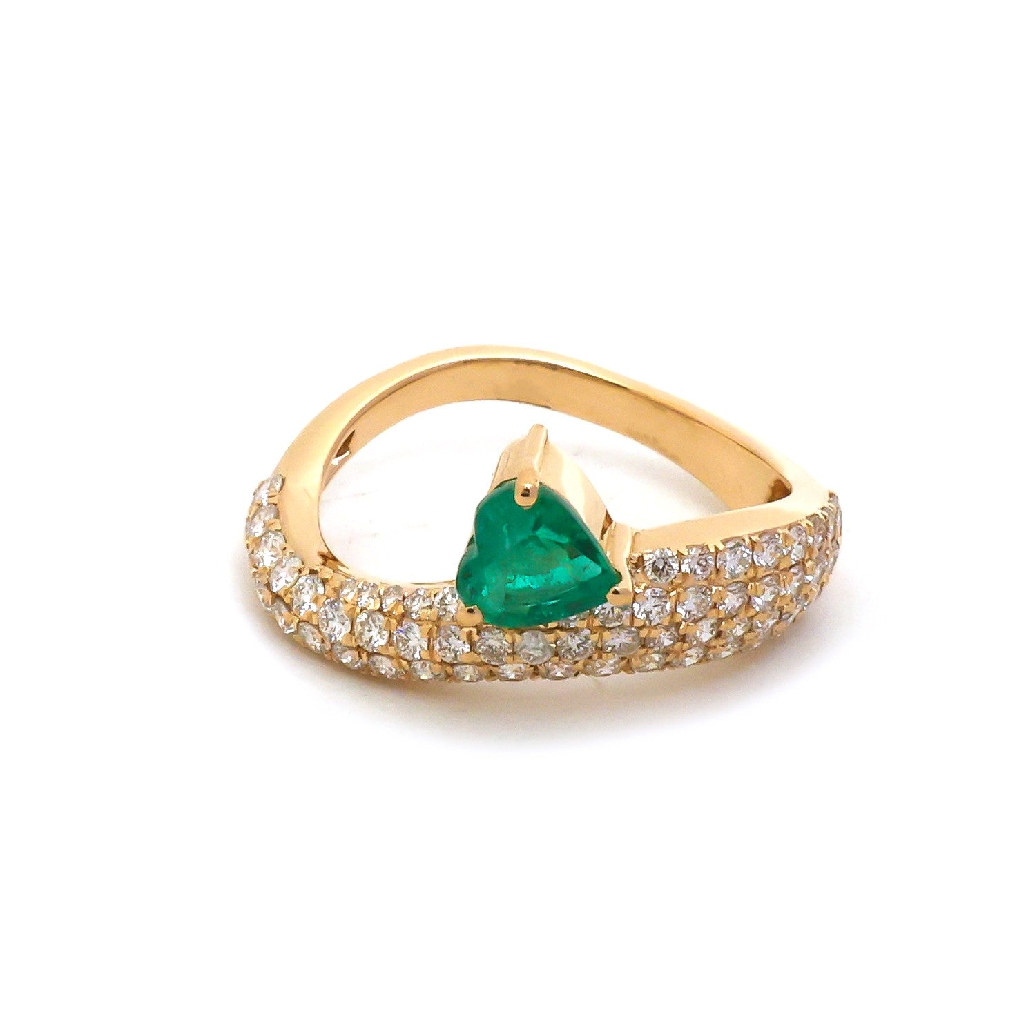 JPRG-5646/13345 Emerald Diamond Ring | 18K