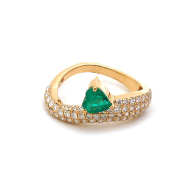 JPRG-5646/13345 Emerald Diamond Ring | 18K