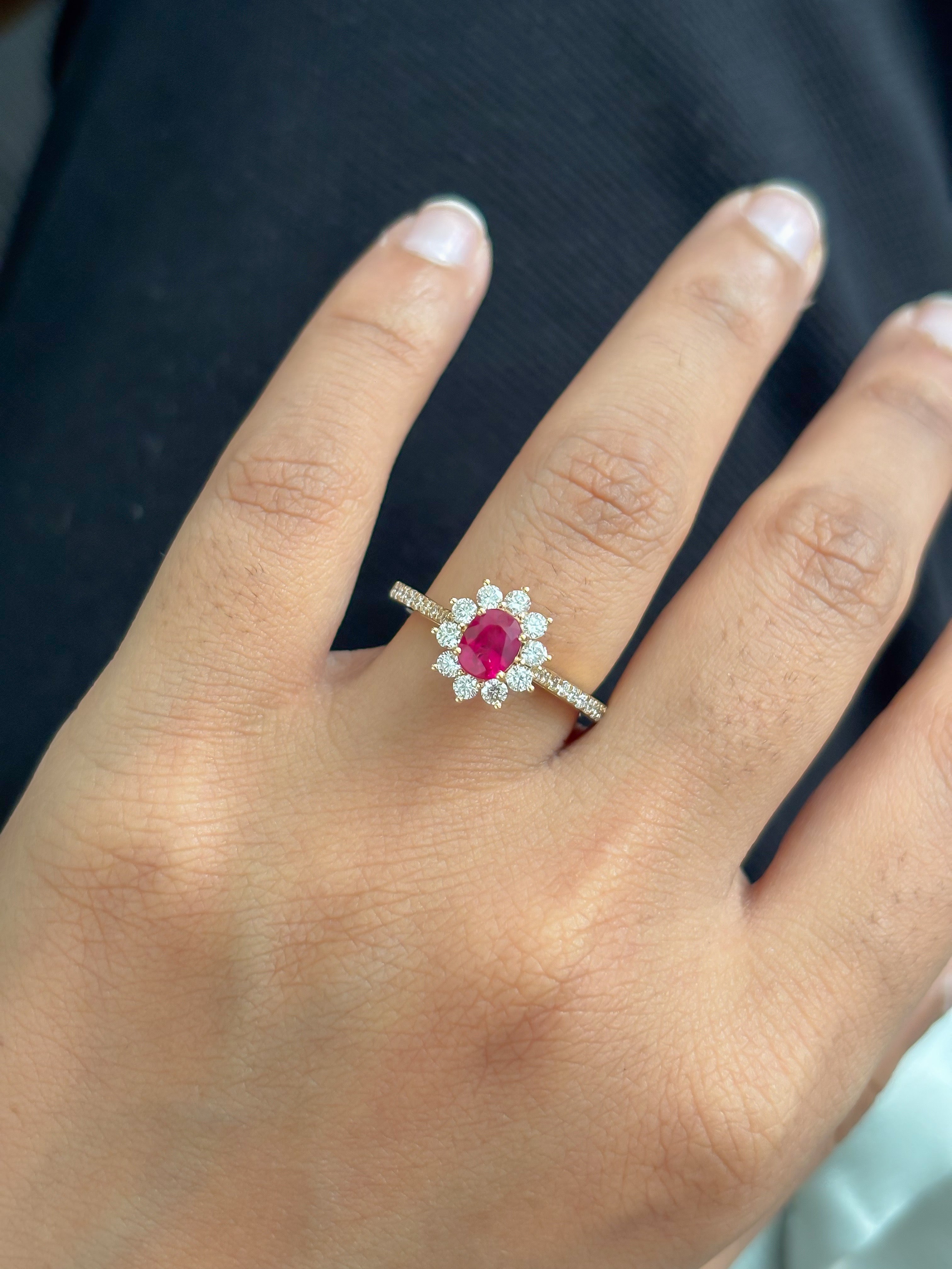 JPRG-5647/13346 Ruby Diamond Ring | 18K