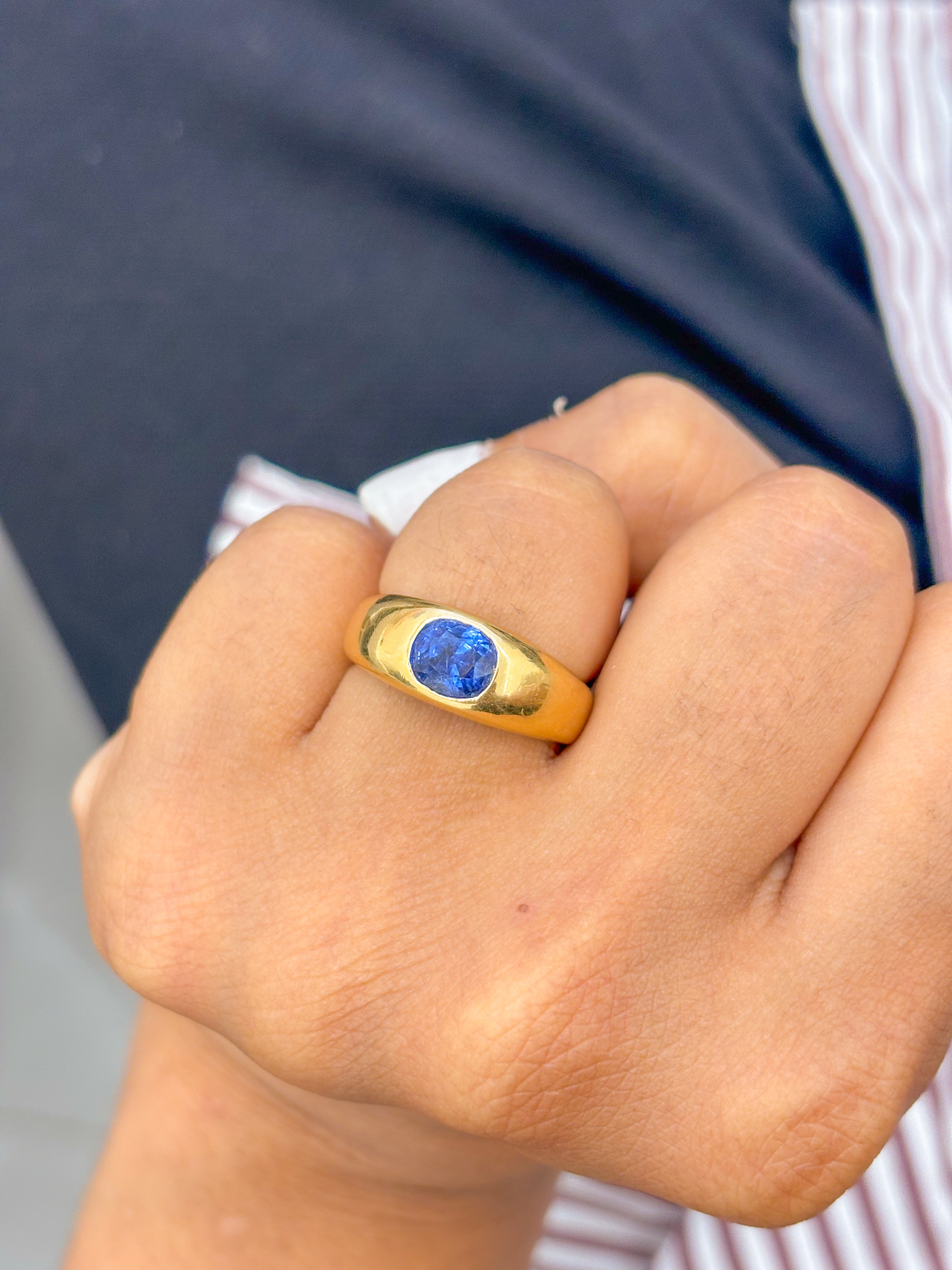 JPRG-565/1379 Blue Sapphire Ring | 18K