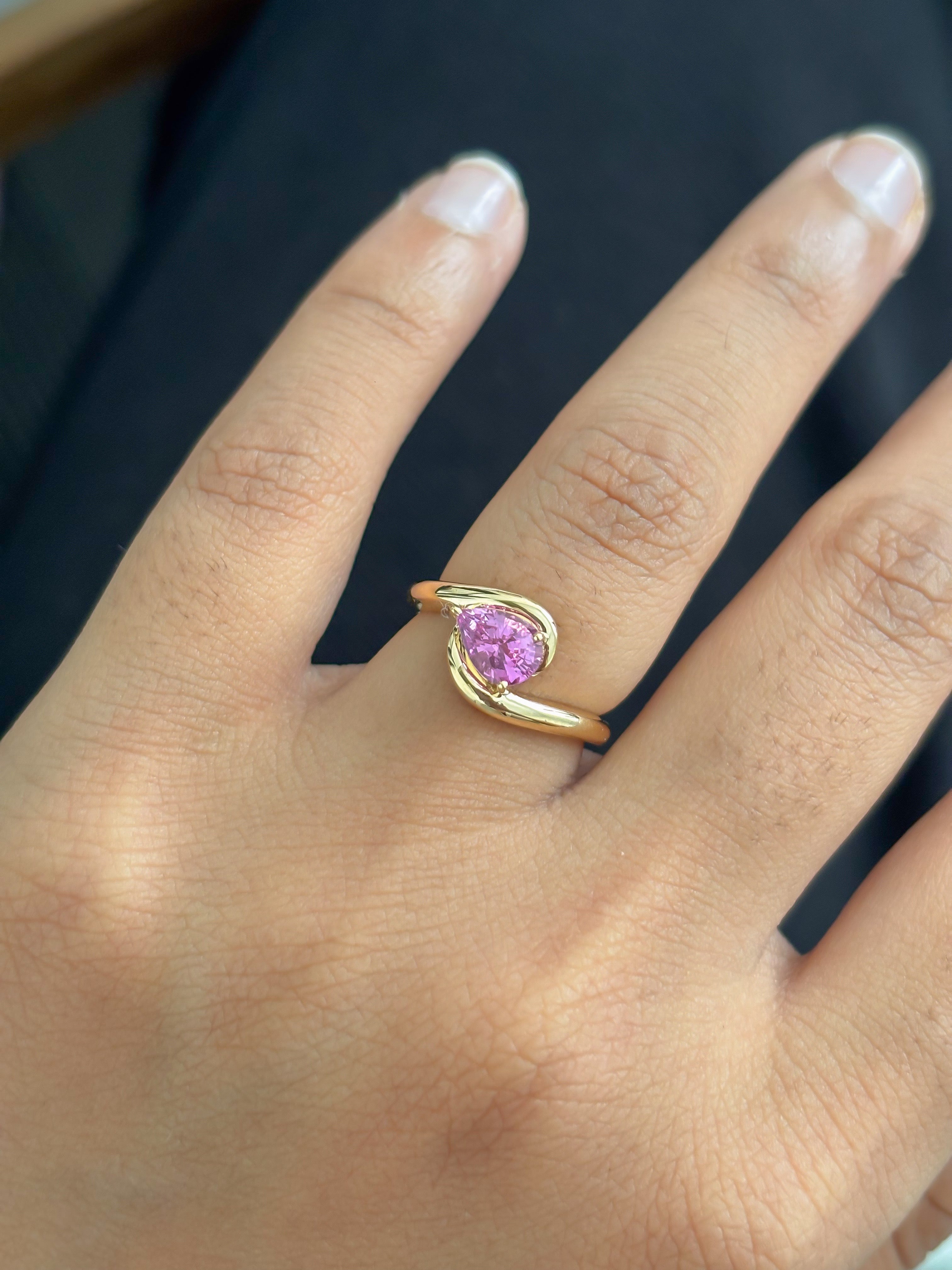 JPRG-5652/13361 Pink Sapphire Ring | 18K