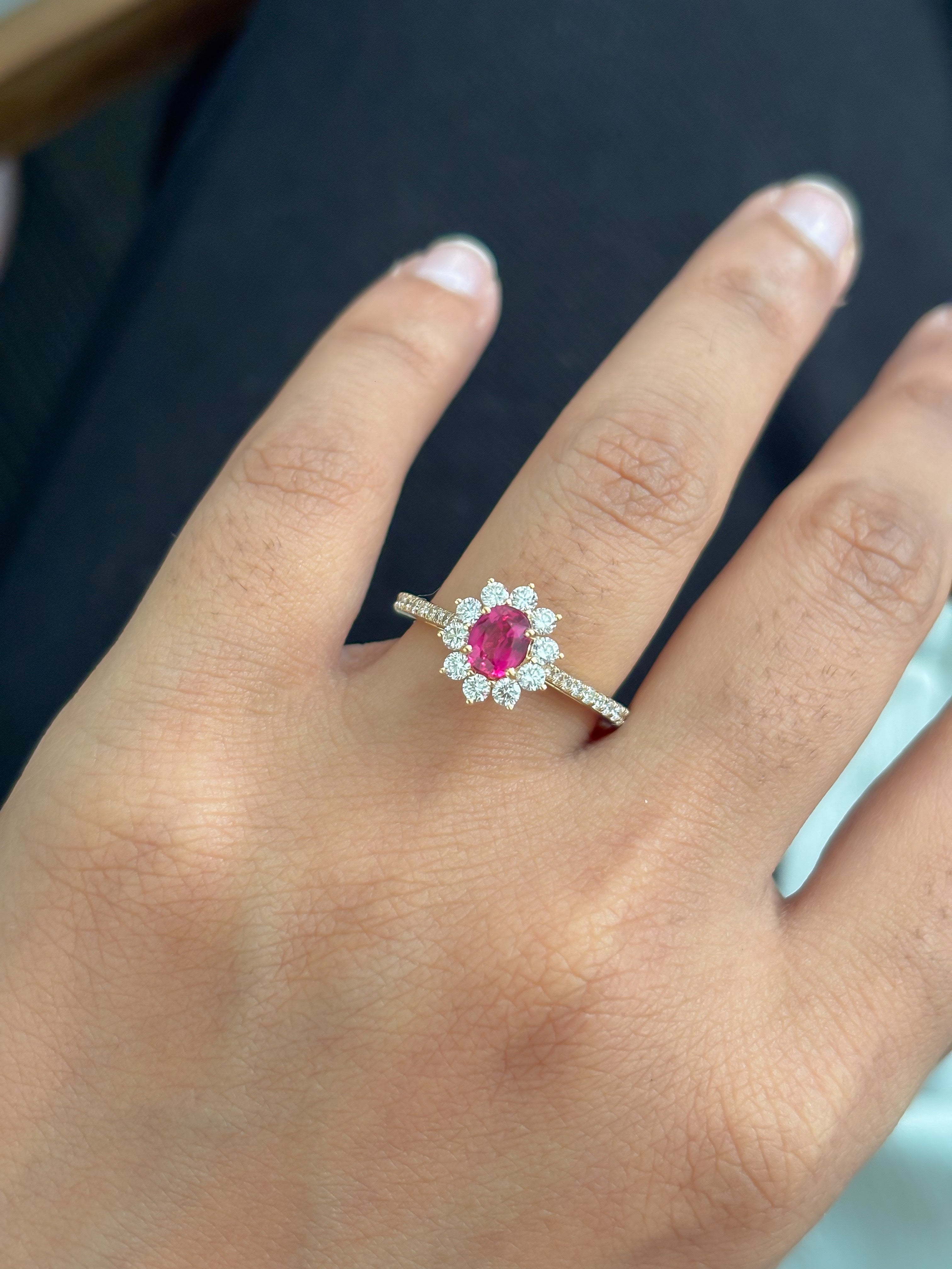 JPRG-5655/13364 Ruby Diamond Ring | 18K