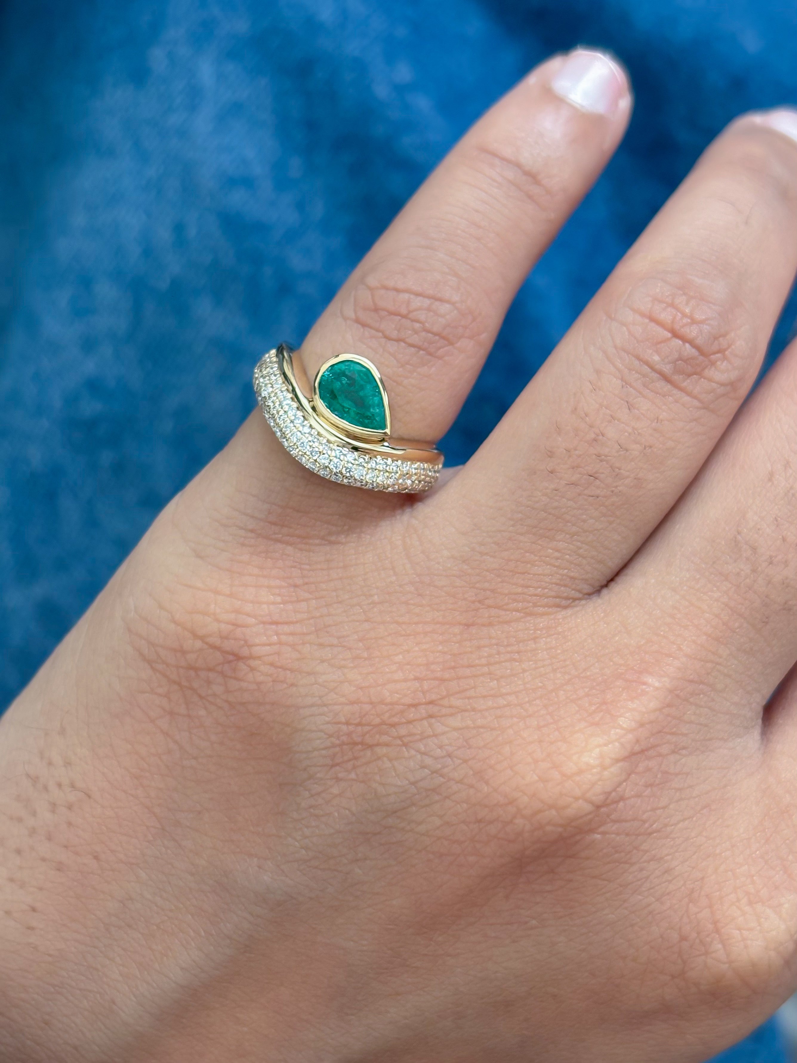 JPRG-5660/13404 Emerald Diamond Ring | 18K