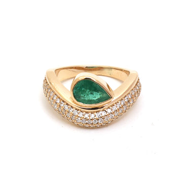 JPRG-5660/13404 Emerald Diamond Ring | 18K