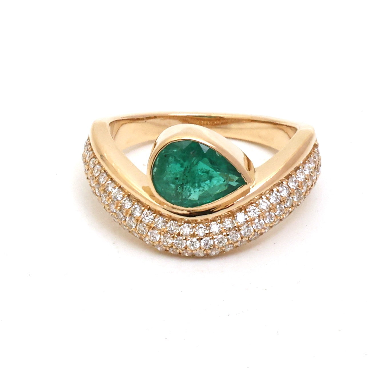 JPRG-5668/13412 Emerald Diamond Ring | 18K