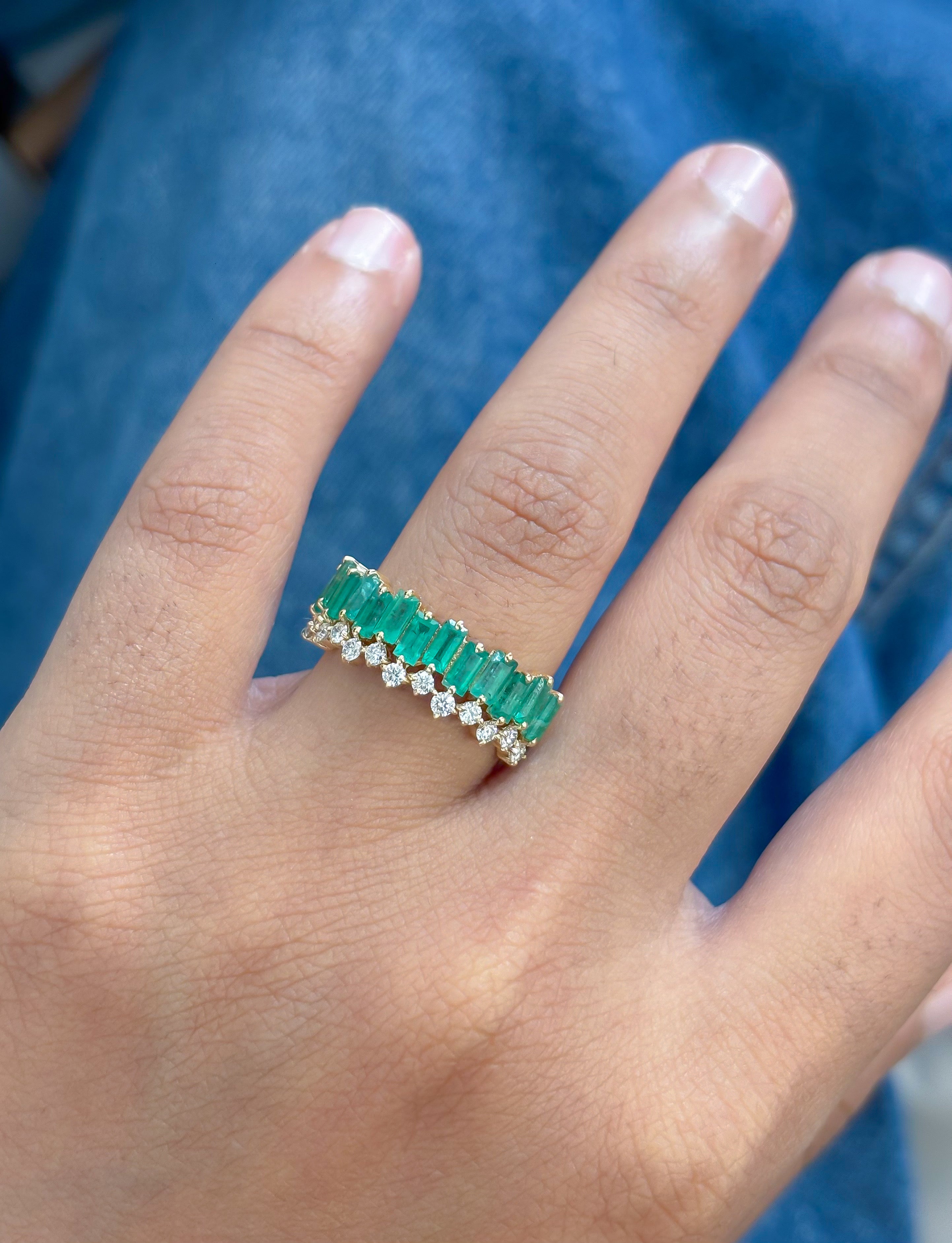 JPRG-5672/13416 Emerald Diamond Ring | 18K