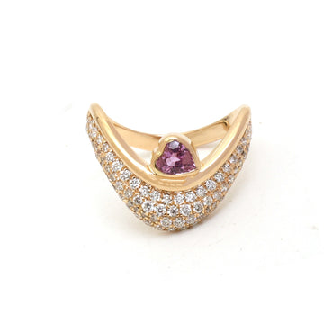 JPRG-5674/13418 Pink Sapphire Diamond Ring | 18K