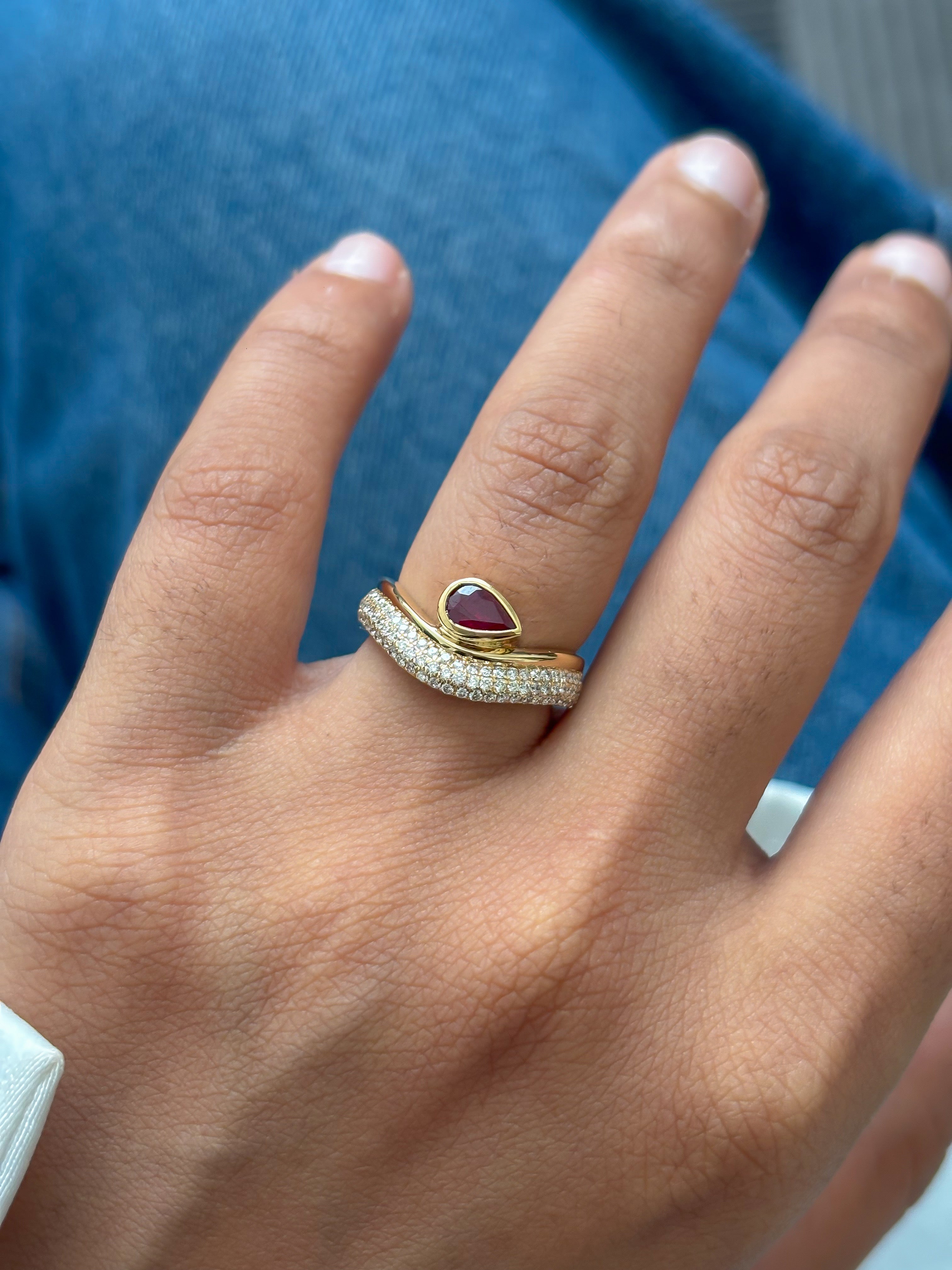 JPRG-5696/13476 Ruby Diamond Ring | 18K