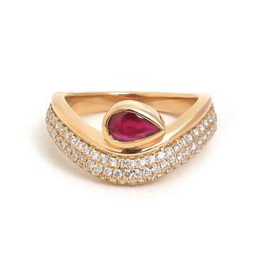 JPRG-5696/13476 Ruby Diamond Ring | 18K