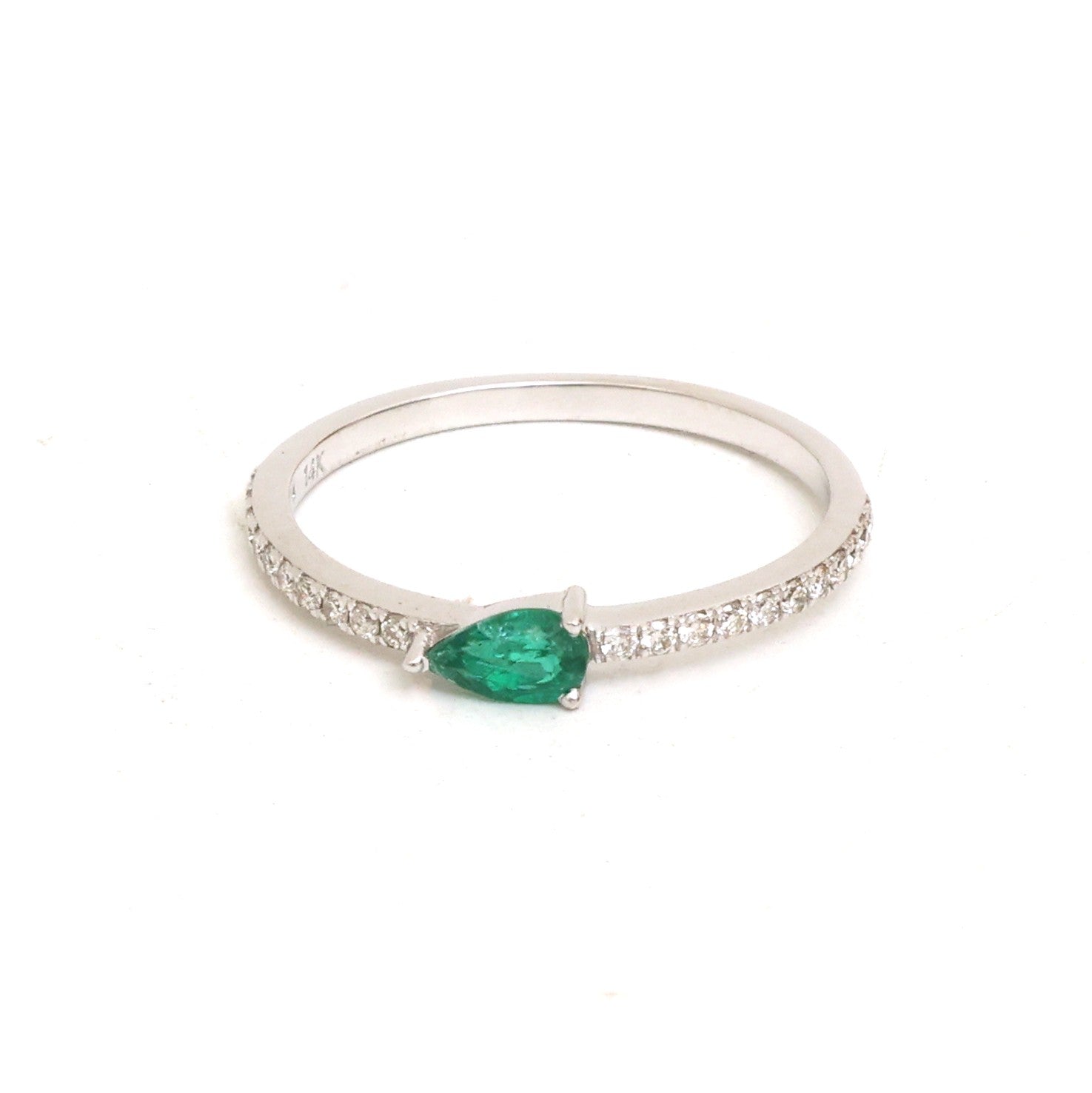 JPRG-5713/13498 Diamond Emerald Ring | 14K