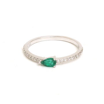 JPRG-5713/13498 Diamond Emerald Ring | 14K