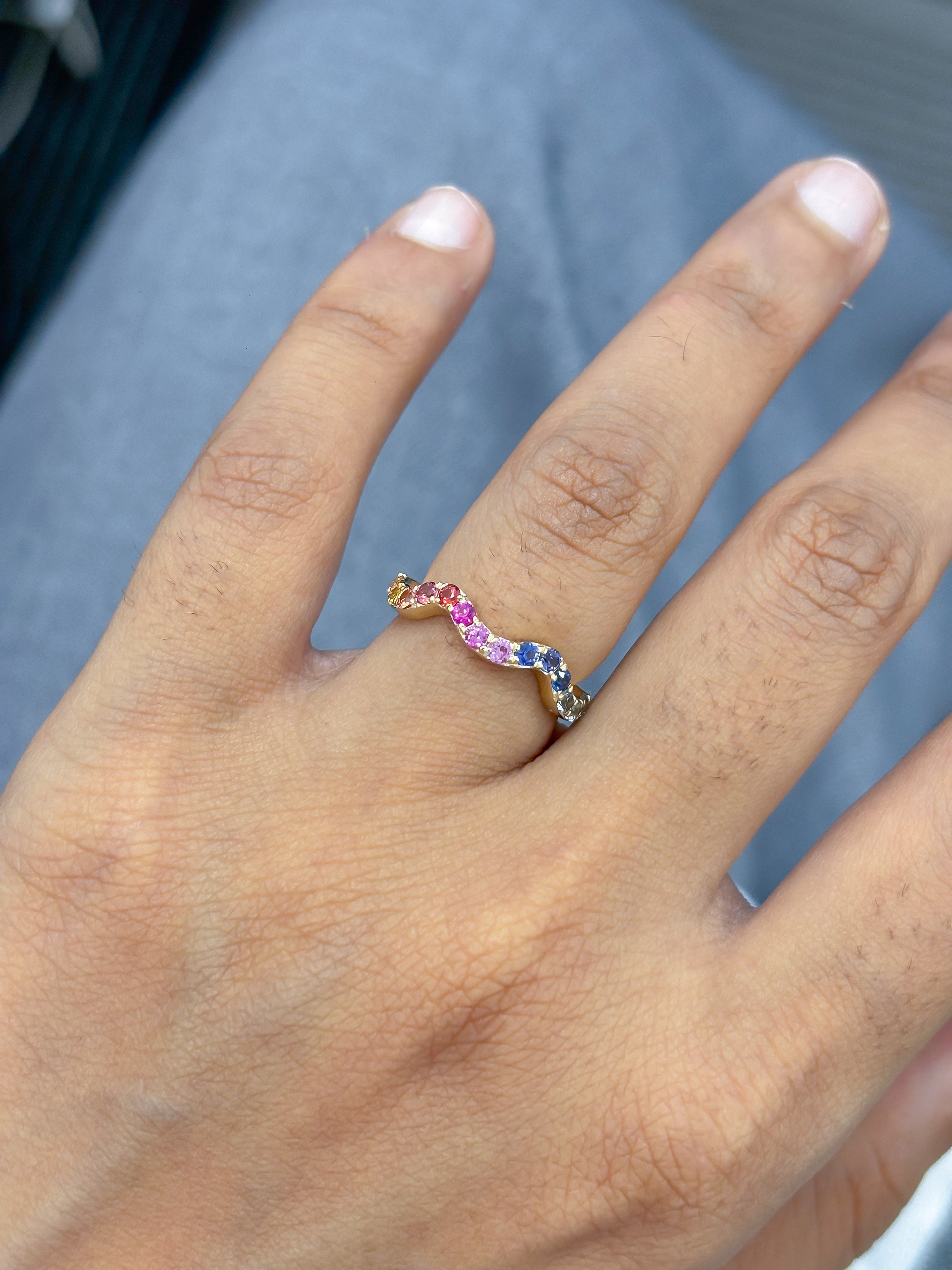 JPRG-5716/13508 Rainbow Sapphire Ring | 14K