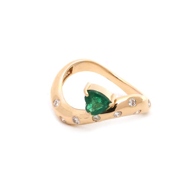 JPRG-5721/13513 Emerald Diamond Ring | 18K