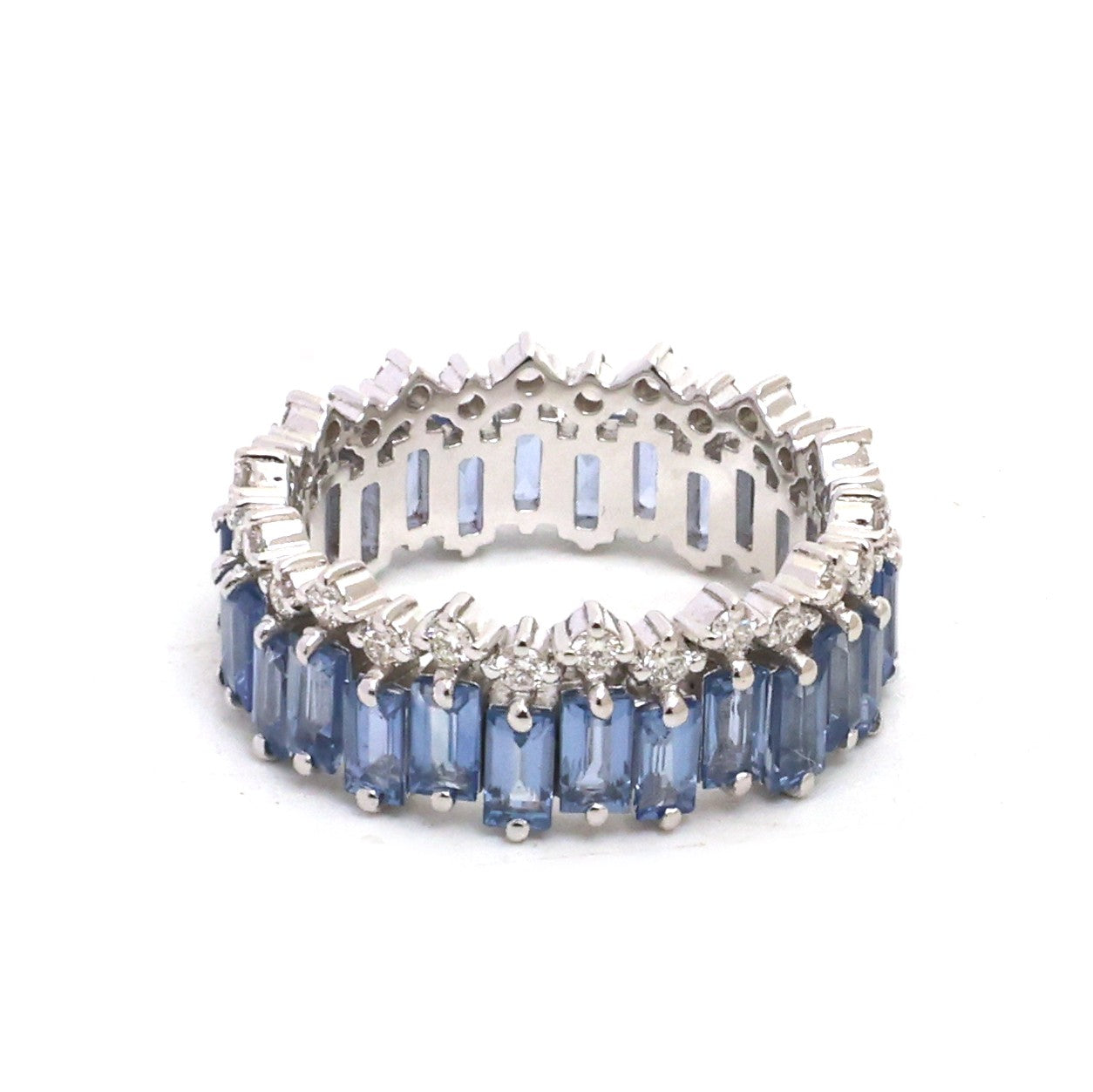 JPRG-5734/13526 Blue Sapphire Diamond Ring | 14K