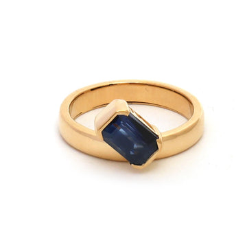 JPRG-5742/13538 Blue Sapphire Ring | 18K