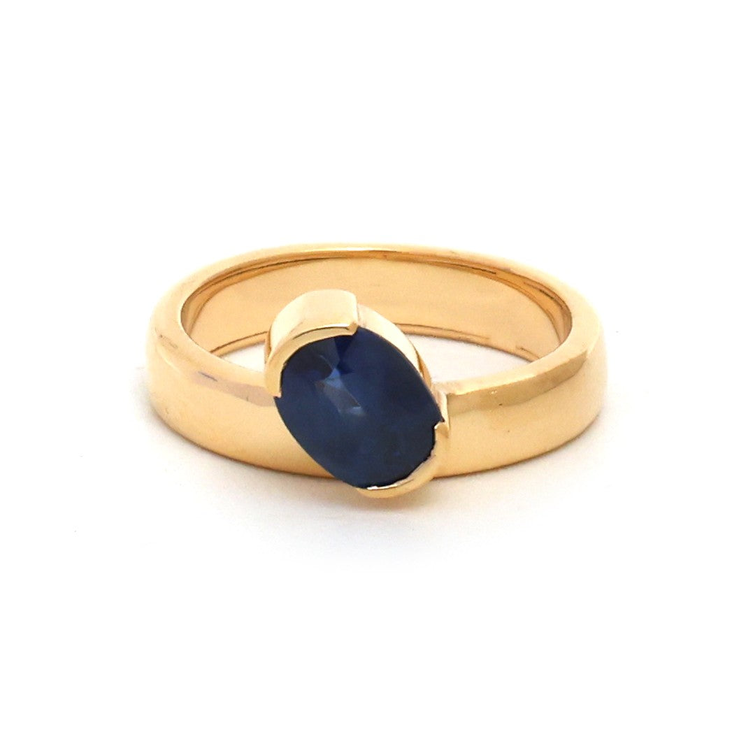 JPRG-5744/13540 Blue Sapphire Ring | 18K