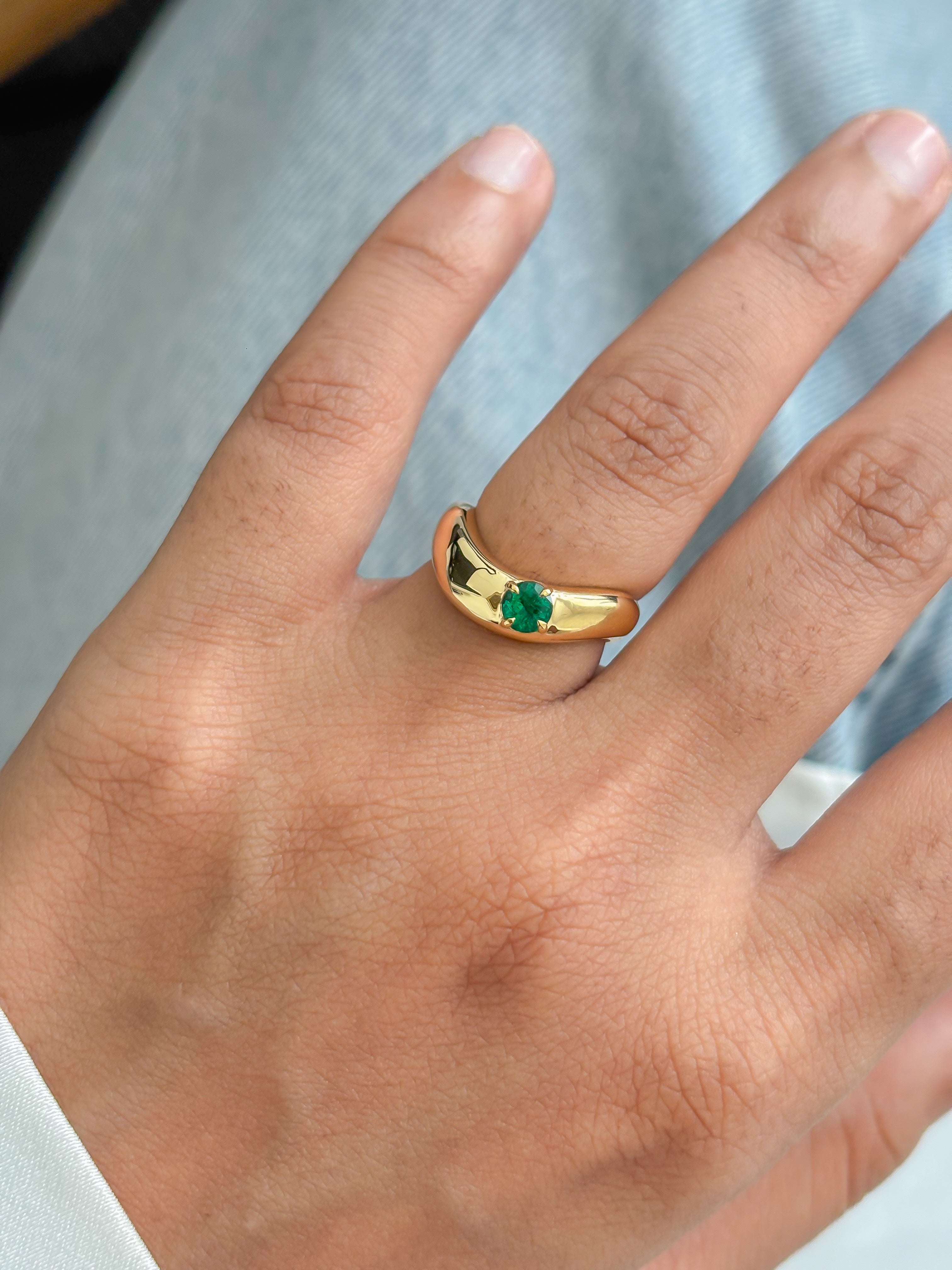 JPRG-5753/13551 Emerald Ring | 18K