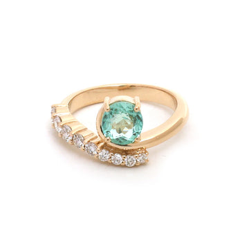 JPRG-5759/13579 Emerald Diamond Ring | 14K