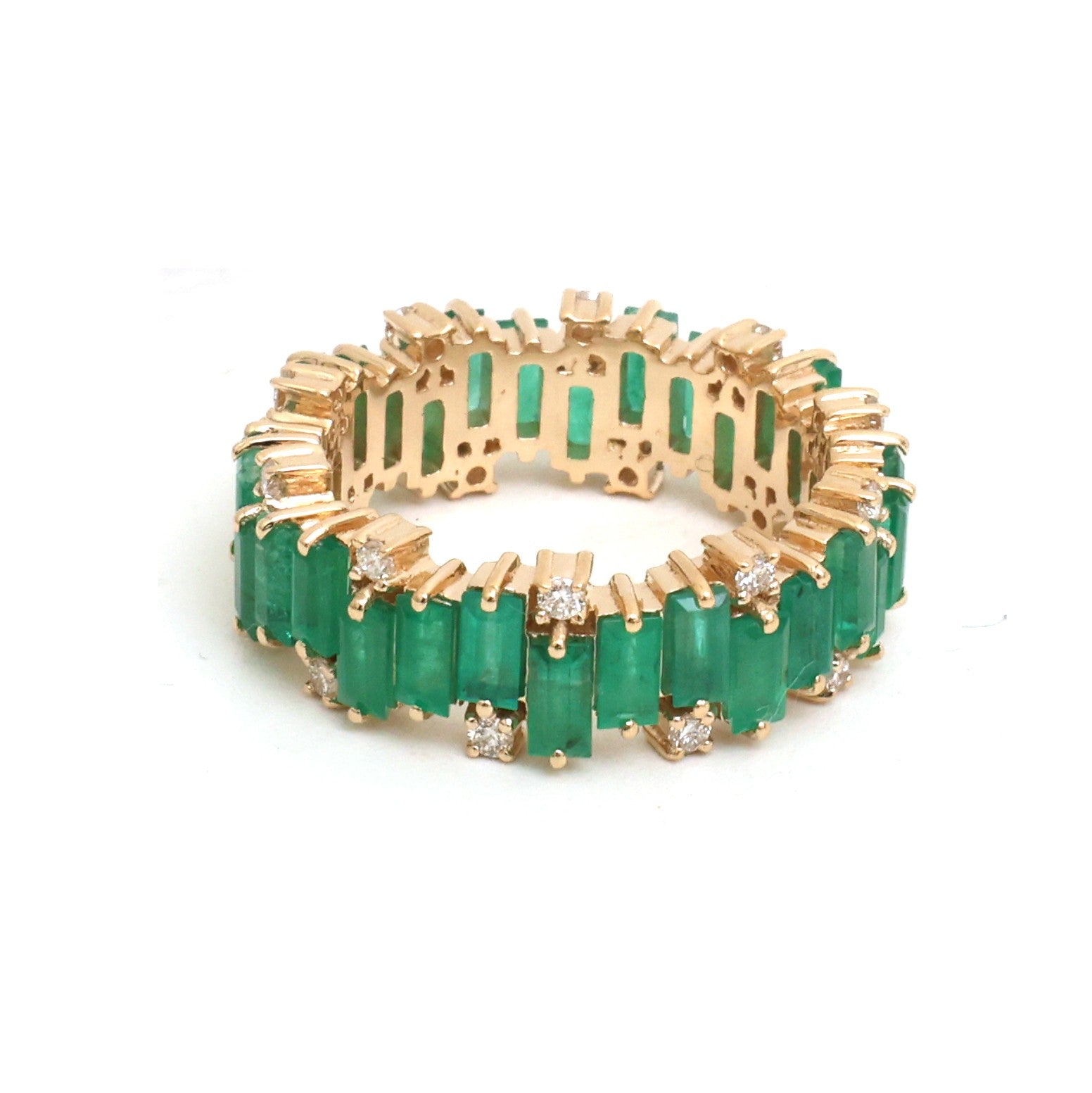 JPRG-5765/13585 Emerald Diamond Ring | 14K