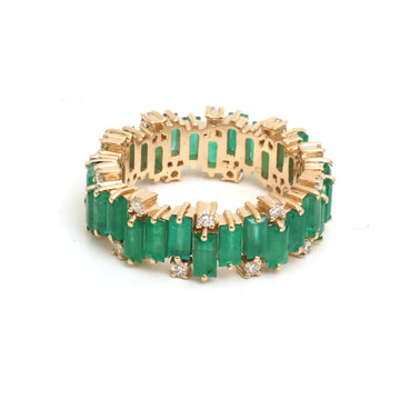 JPRG-5765/13585 Emerald Diamond Ring | 14K