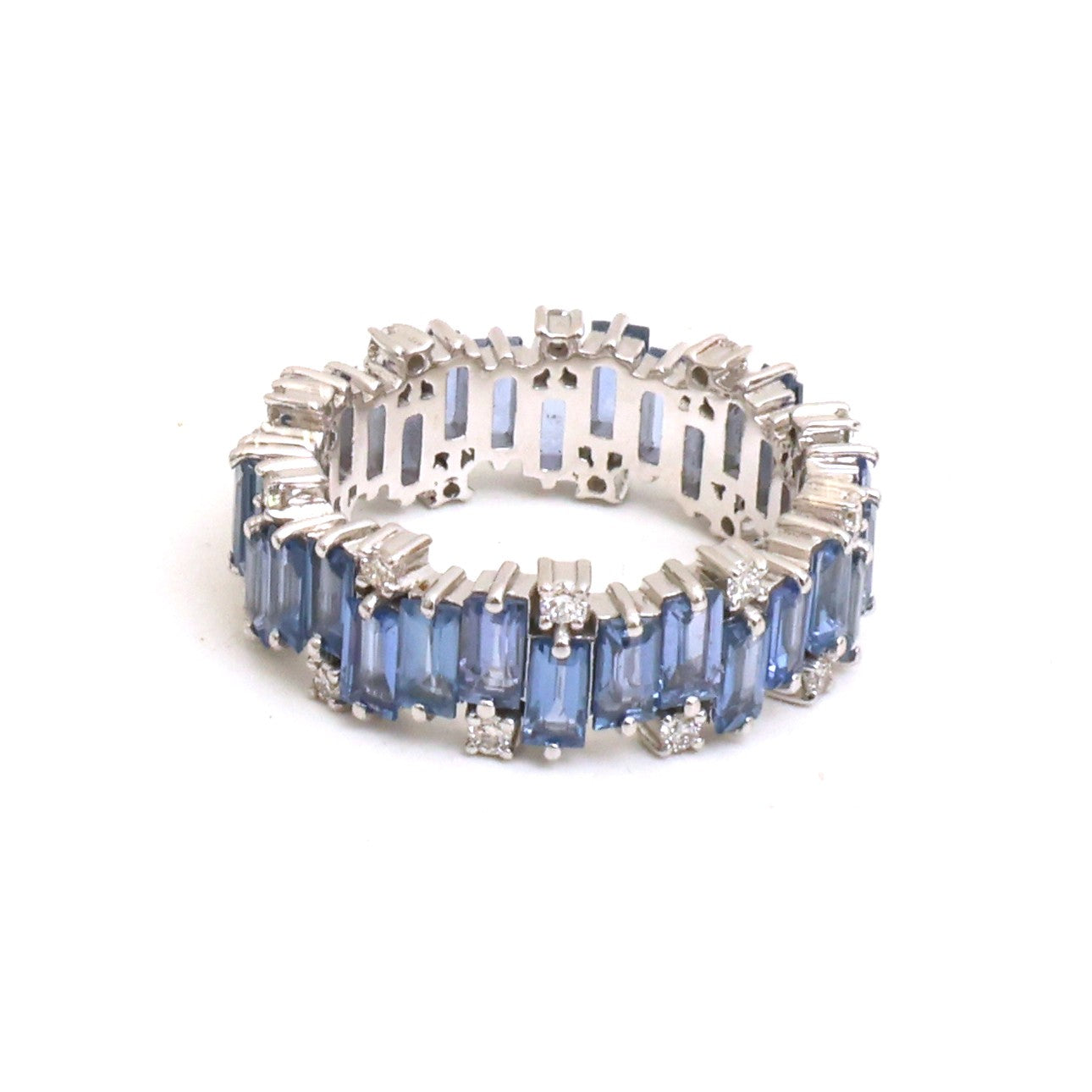 JPRG-5767/13587 Blue Sapphire Diamond Ring | 14K