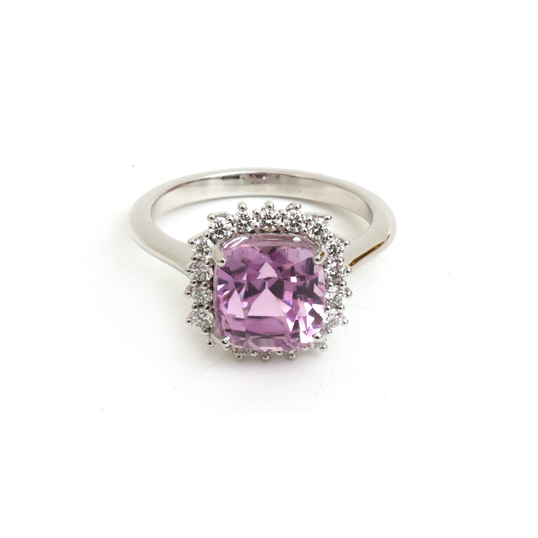 JPRG-5776/13628 Kunzite Diamond Ring | 14K