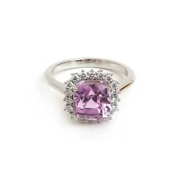 JPRG-5776/13628 Kunzite Diamond Ring | 14K
