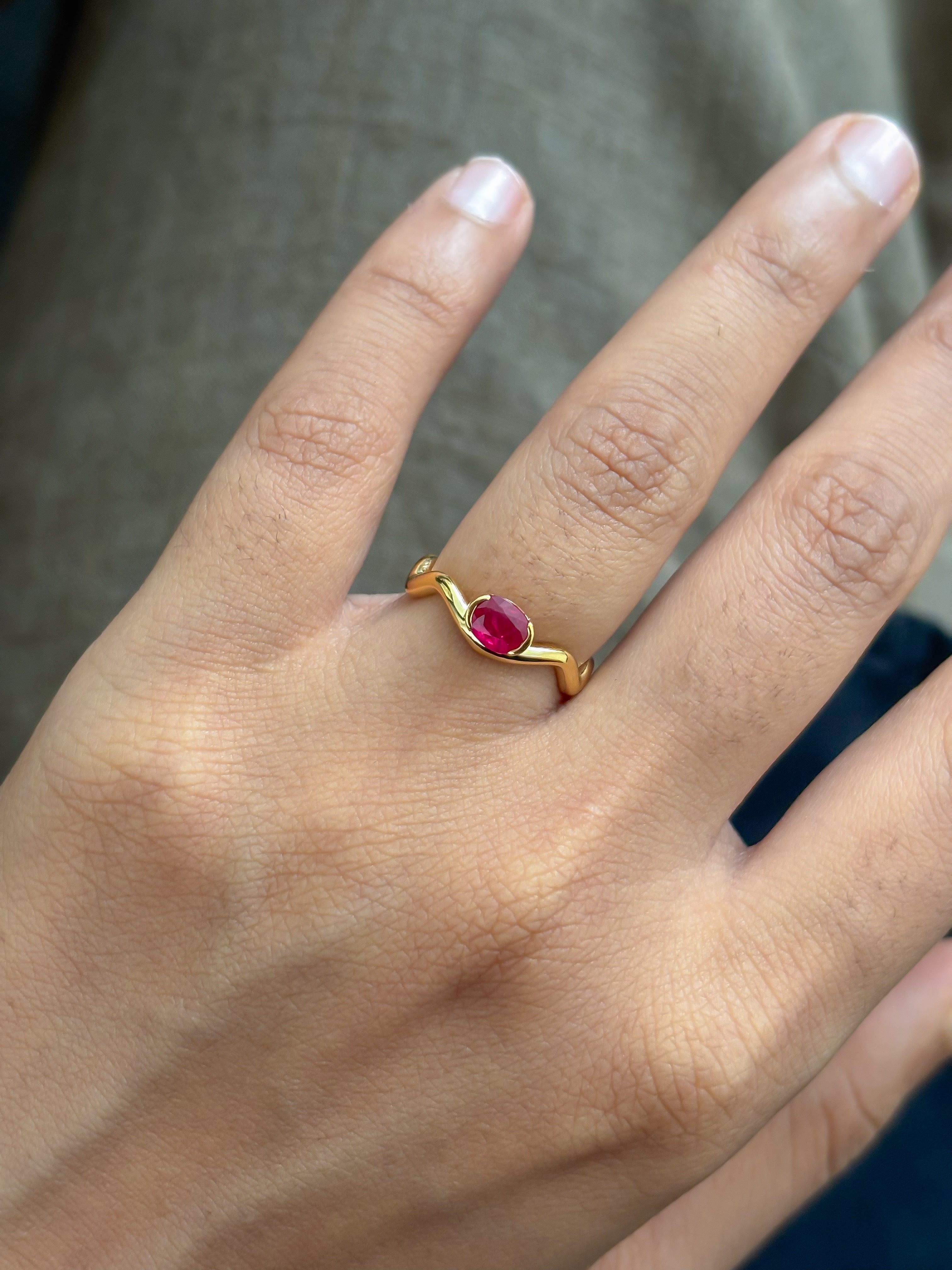 JPRG-5782/13636 Ruby Ring | 18K