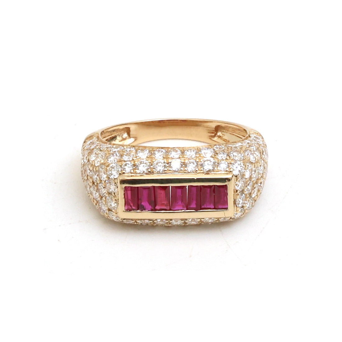 JPRG-5804/13682 Diamond Ruby Ring | 14K