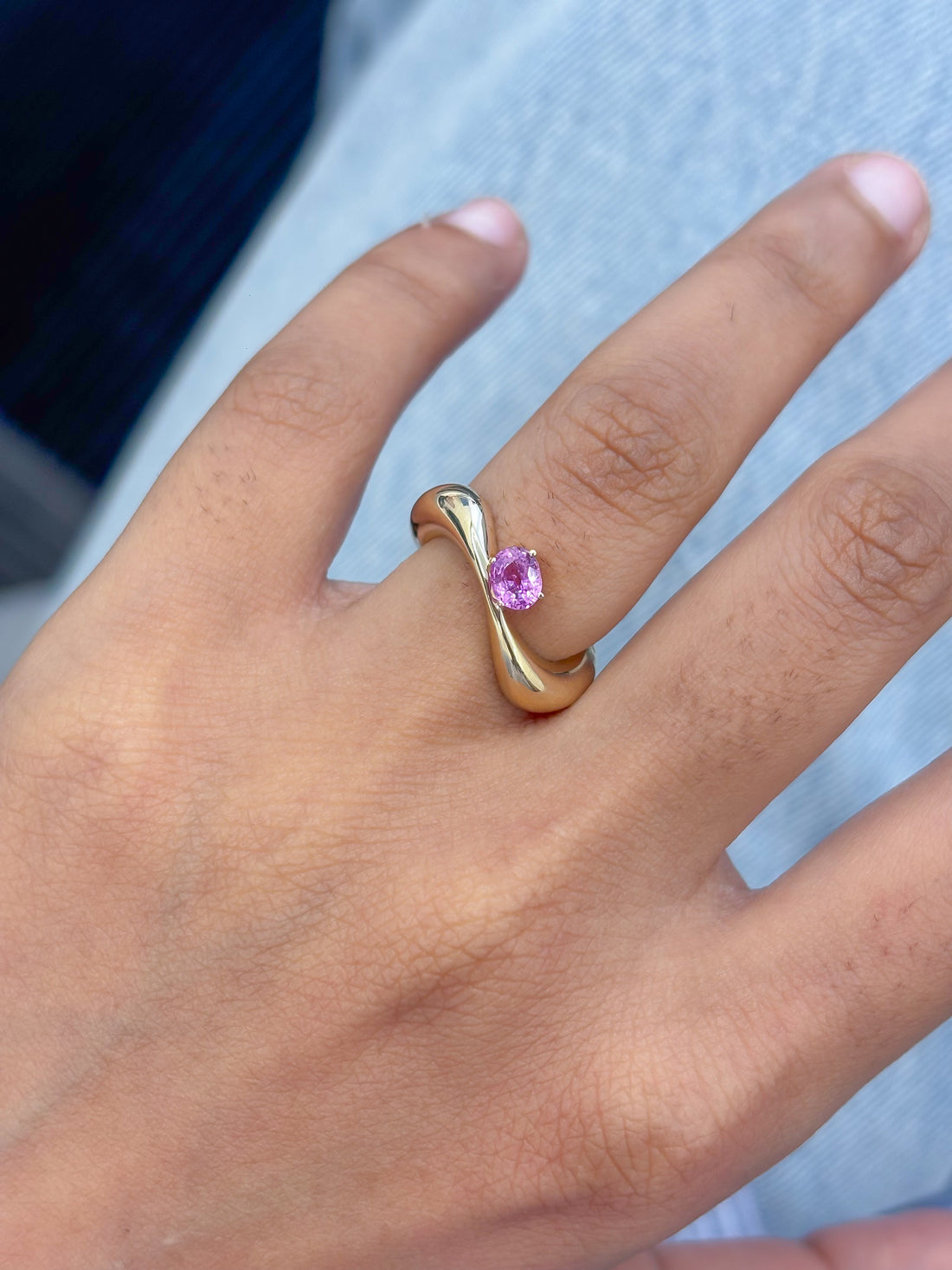 JPRG-5808/13710 Pink Sapphire Ring | 14K